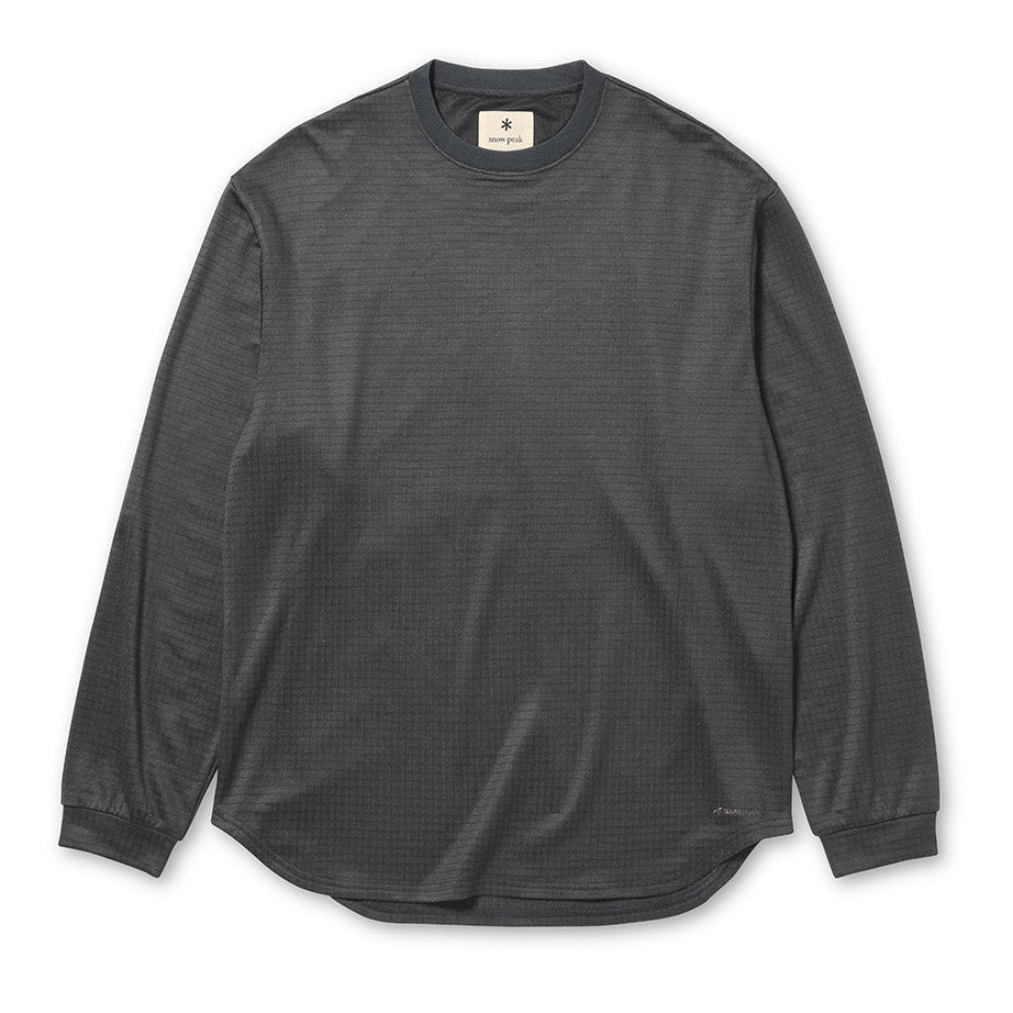 FUSION GRID L/S PULLOVER CHARCOAL