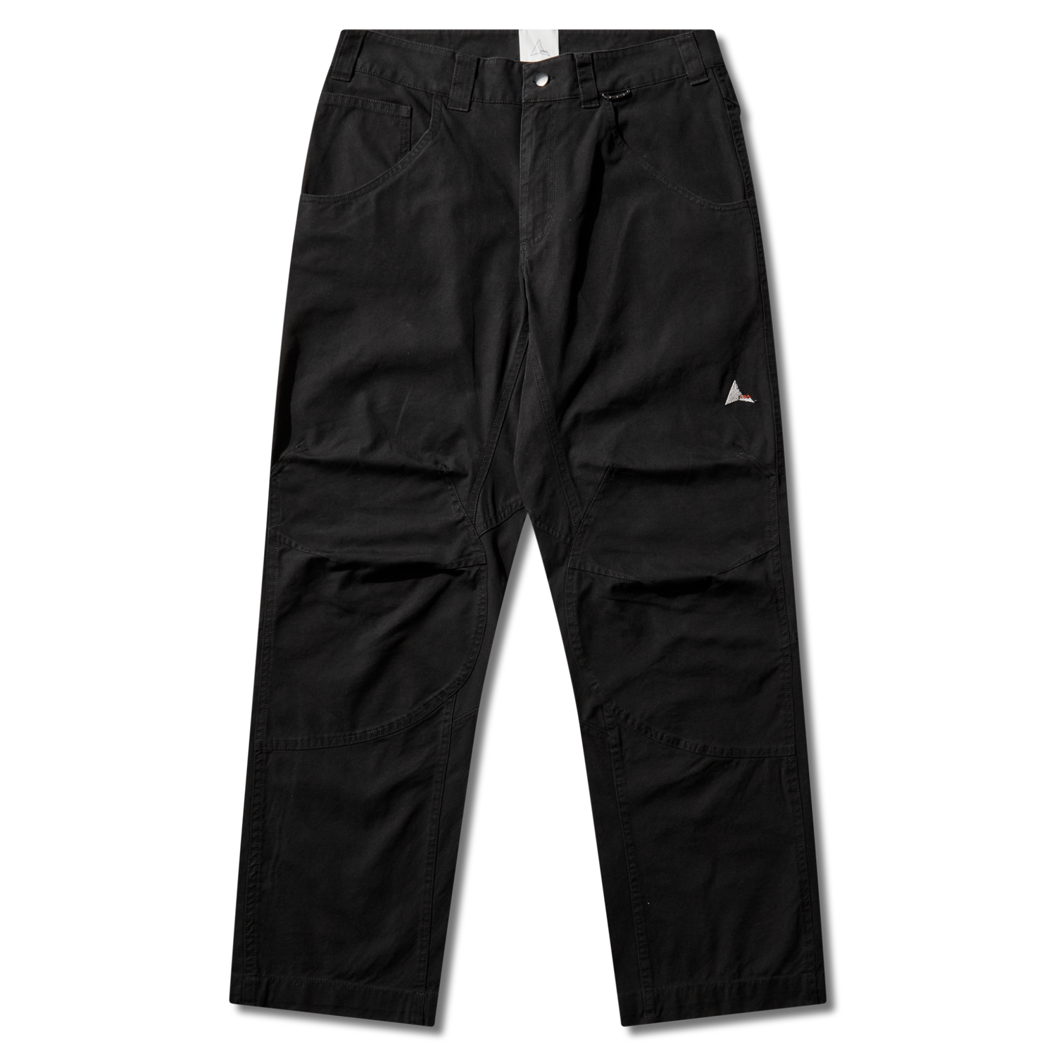 CRIMP SHAPED COTTON PANTS BLACK