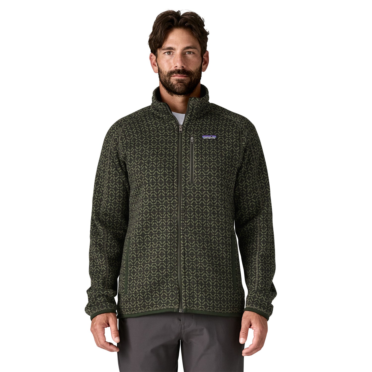 M'S BETTER SWEATER JACKET SCALES / OLD GROWTH GREEN