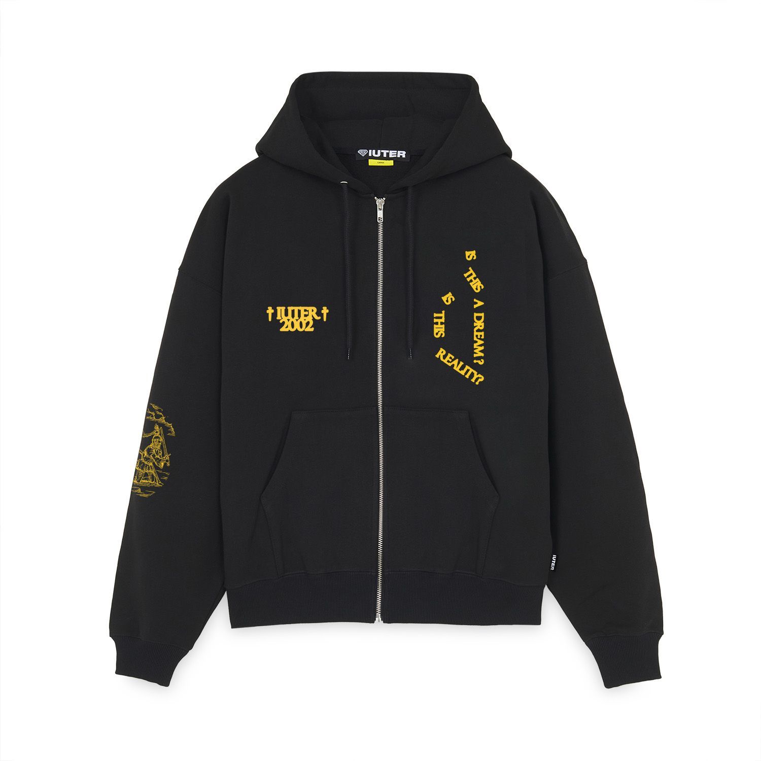 REALITY ZIP HOODIE BLACK