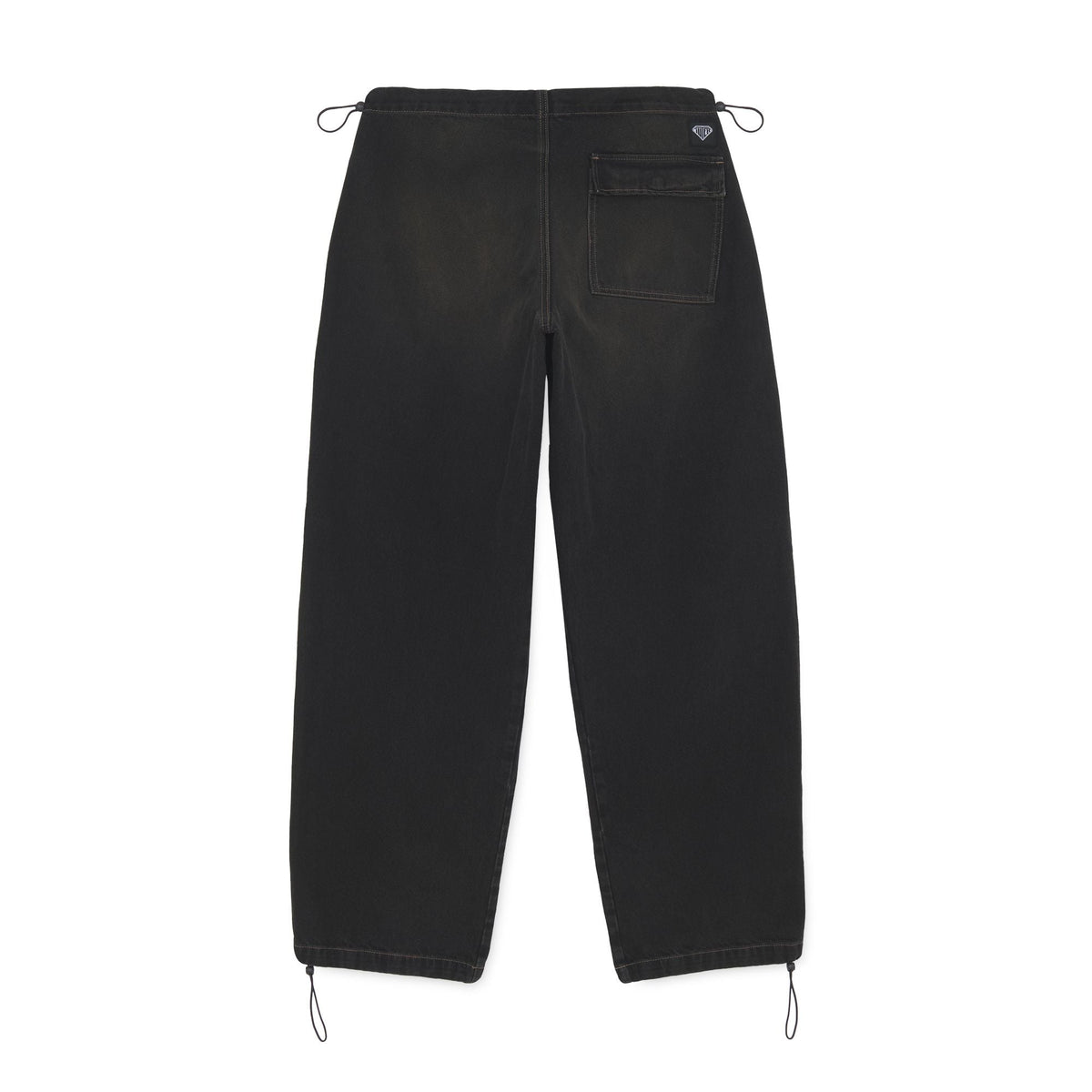 DYED TRUE PARACHUTE DENIM PANTS BROWN
