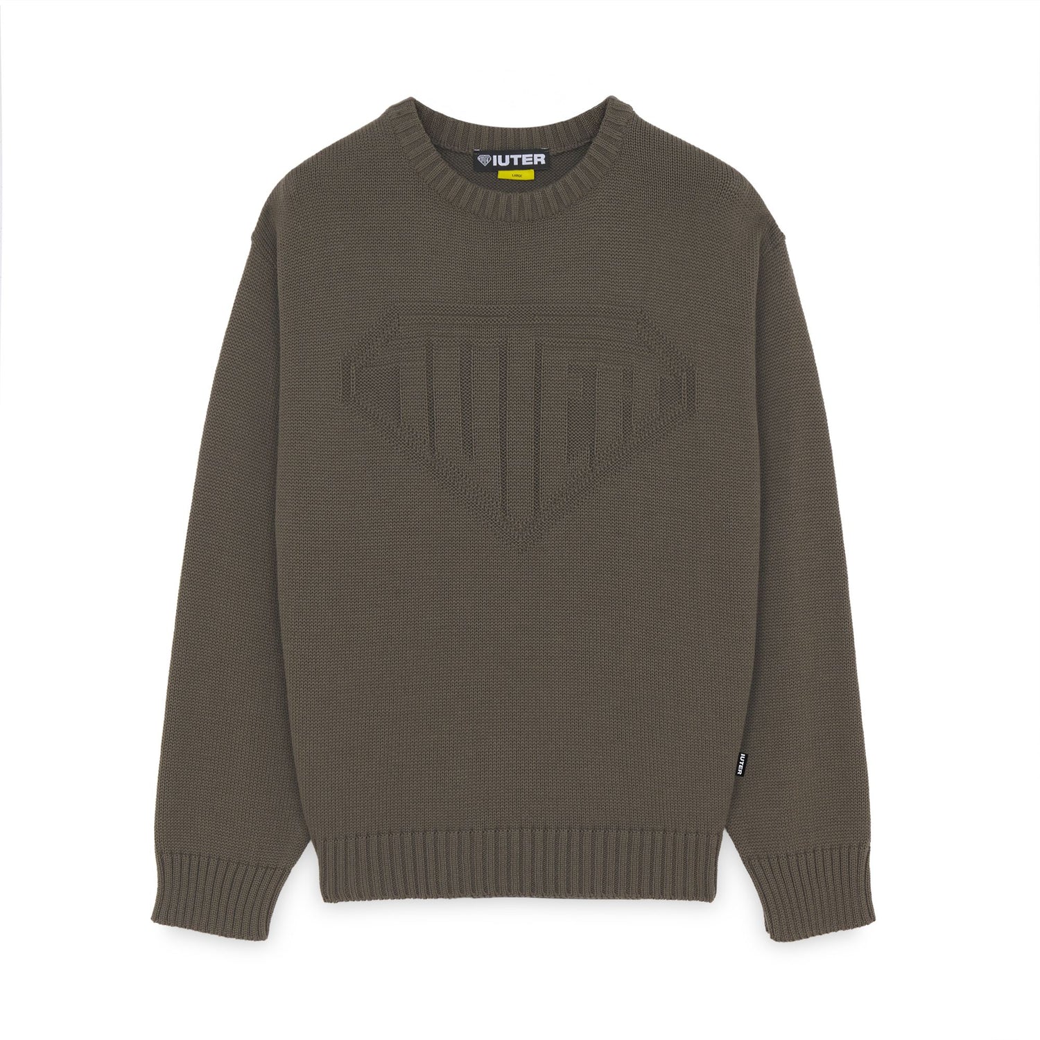 LINKS LOGO KNIT SWEATER BROWN