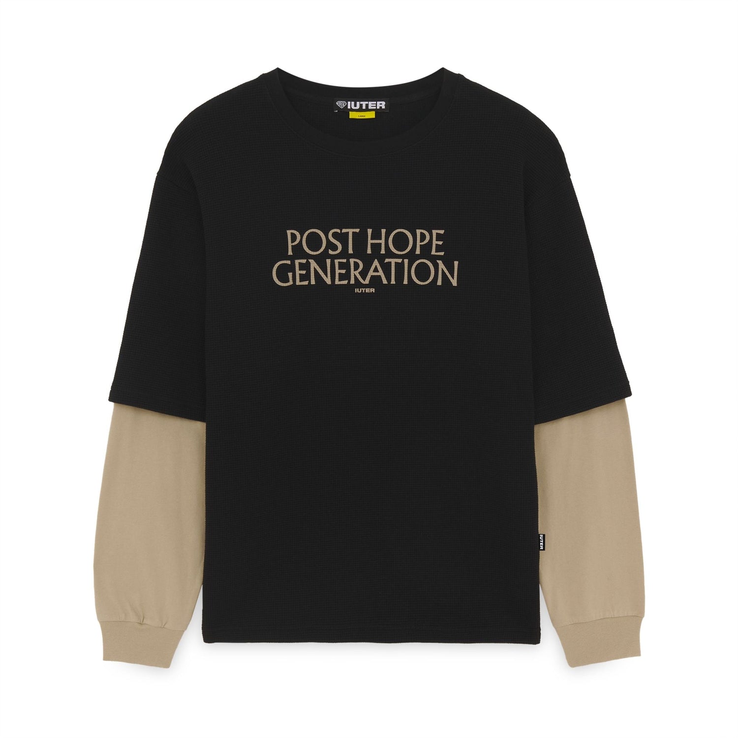 HOPE DOUBLE SLEEVE LS TEE BLACK