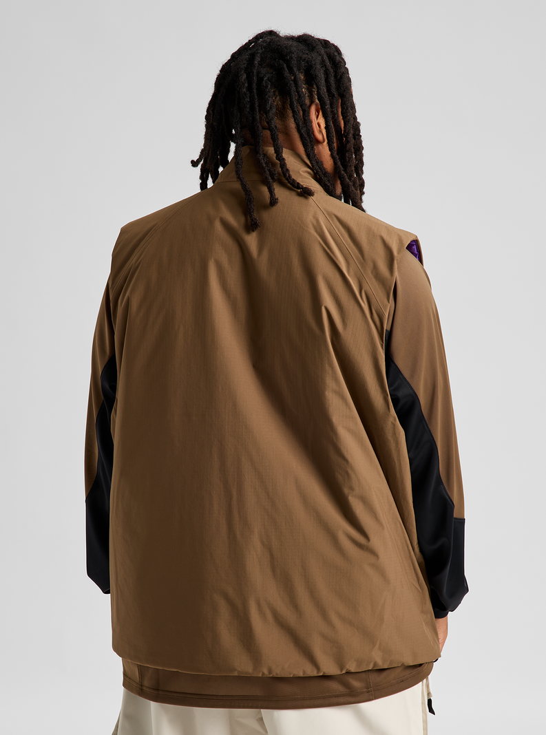 B RVRS INSULATED VEST EARTH SHIP BROWN
