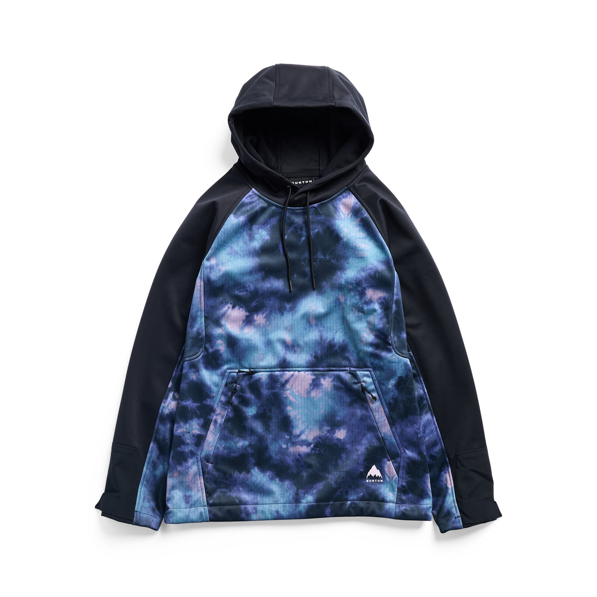 CROWN WEATHERPROOF RIDING PULLOVER HOODIE CRYSTAL DYE / TRUE BLACK