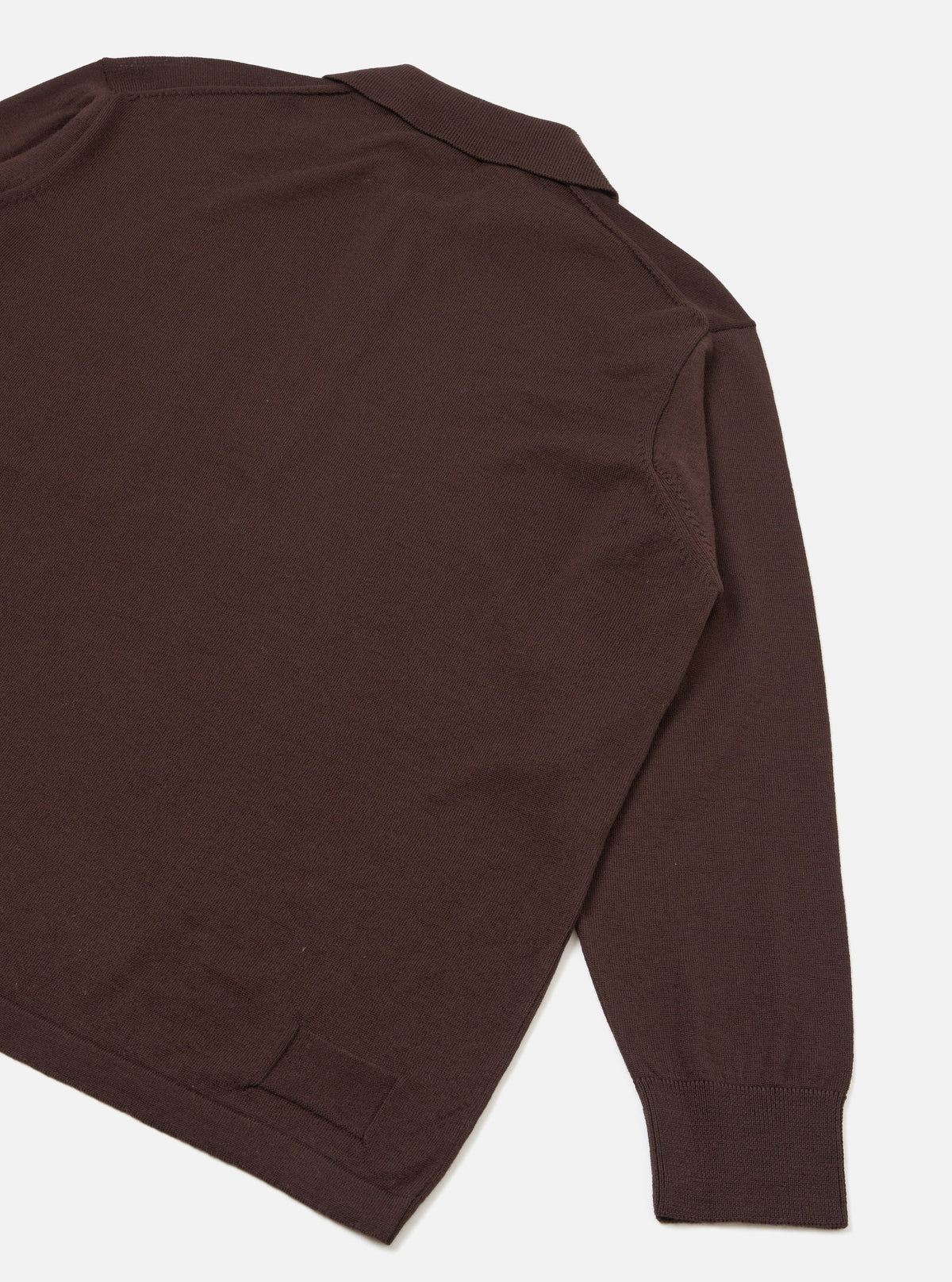 L/S PULLOVER KNIT SHIRT MERINO EXPRESSO