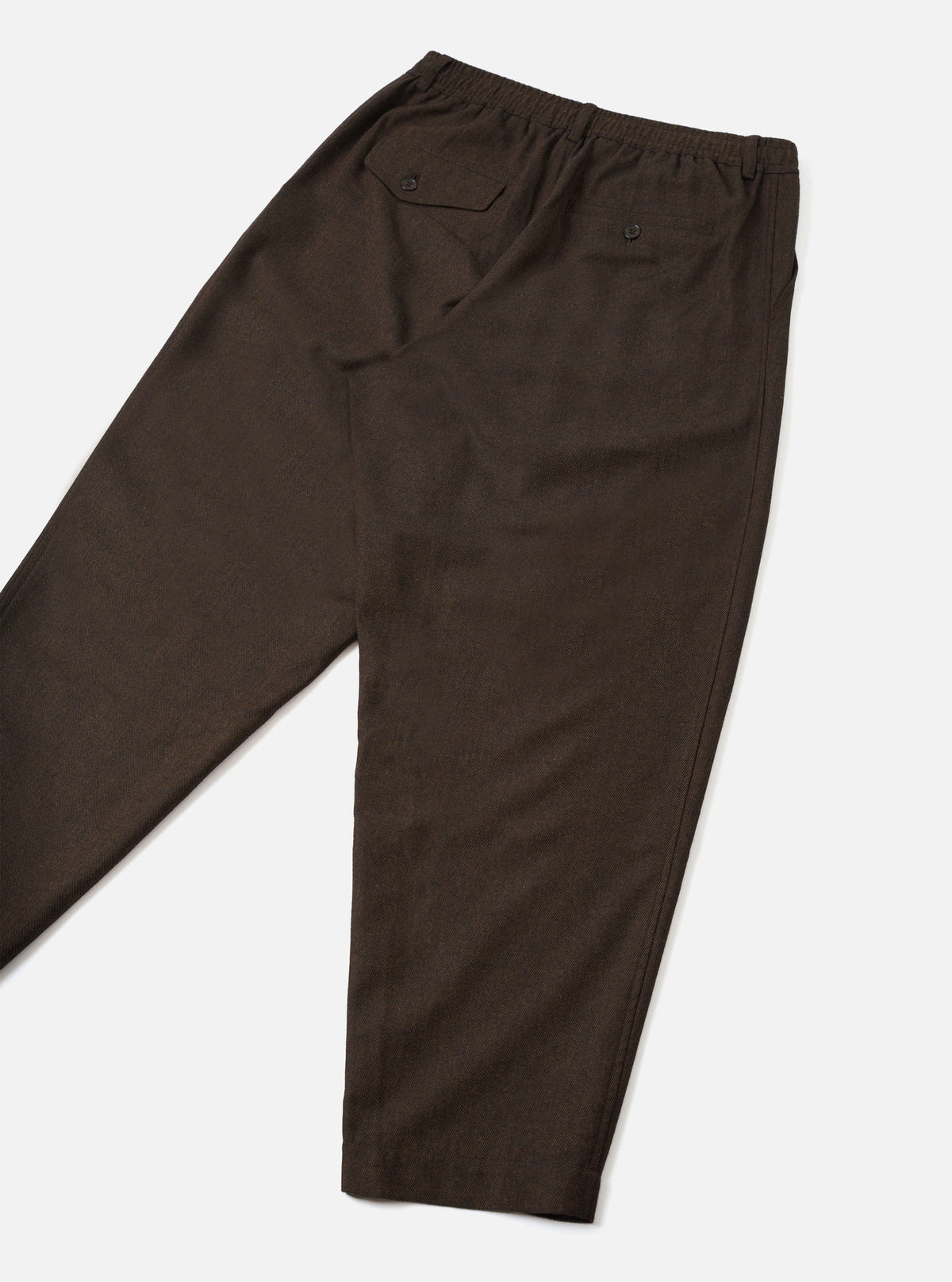 PLEATED TRACK PANT TWEED BROWN