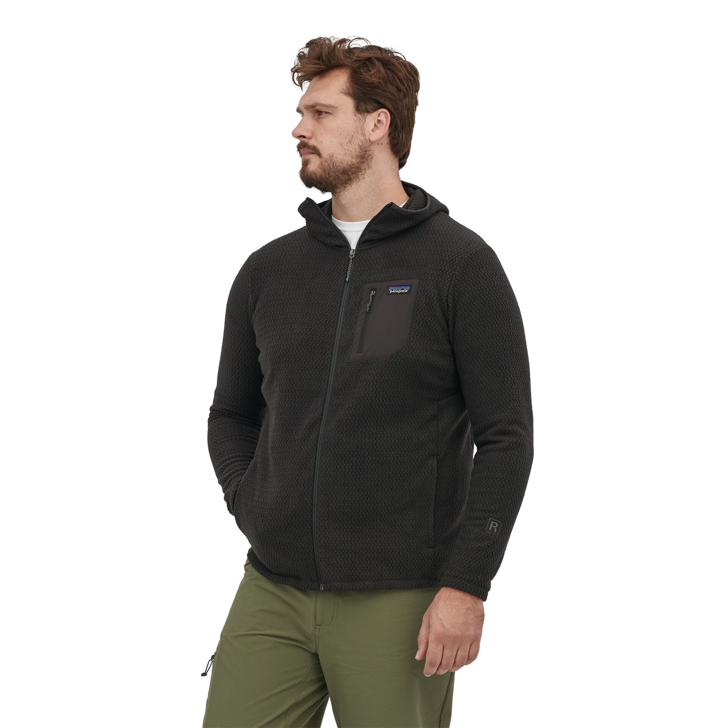 M'S R1 AIR FULL-ZIP HOODY BLACK