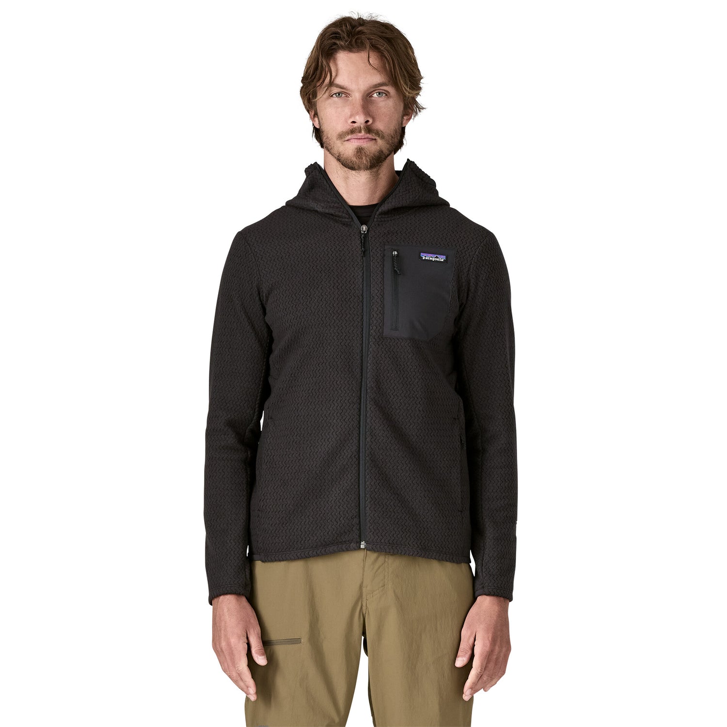 M'S R1 AIR FULL-ZIP HOODY BLACK