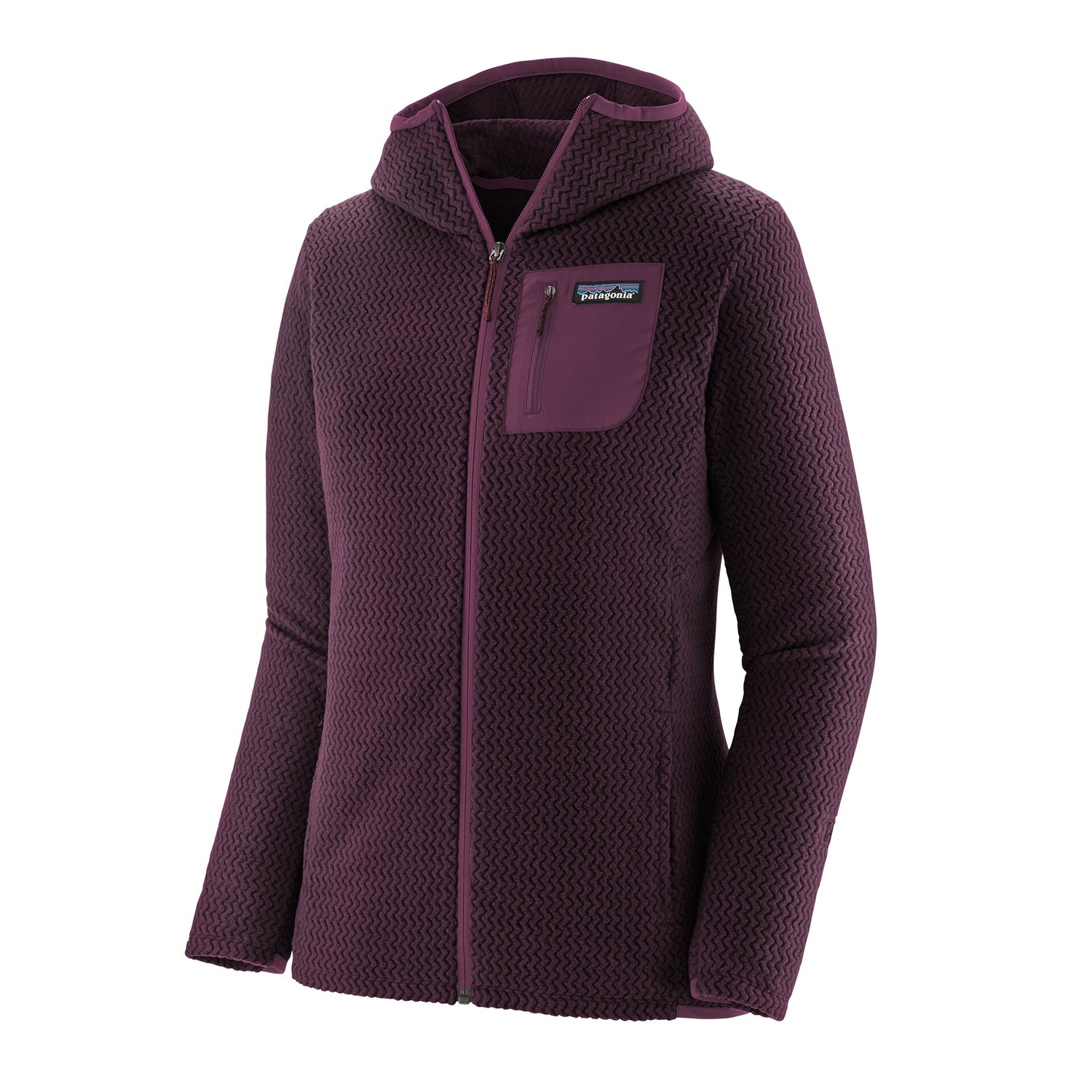 W'S R1 AIR FULL-ZIP HOODY OBSIDIAN PLUM