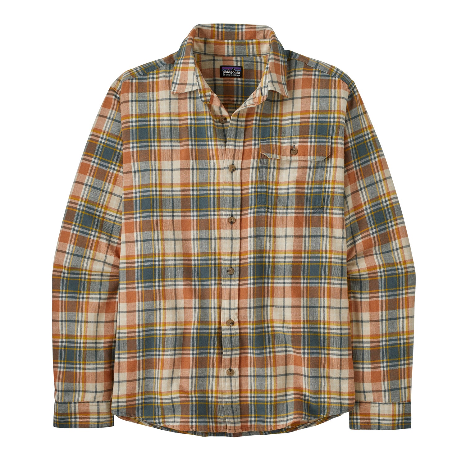 M'S L/S COTTON IN CONVERSION LW FJORD FLANNEL SHIRT LAVAS: FERTILE BROWN