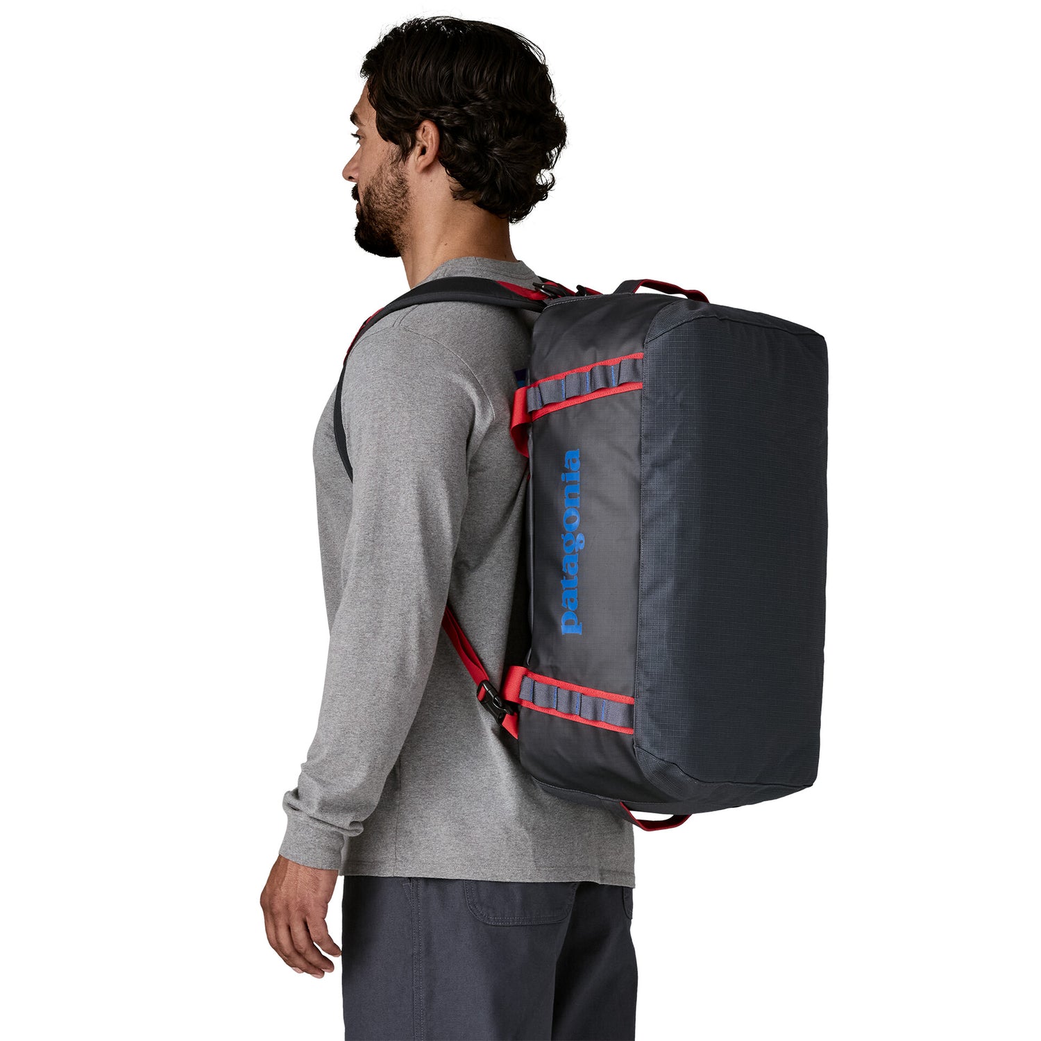 BLACK HOLE DUFFEL 40L SMOLDER BLUE / AMANITA RED