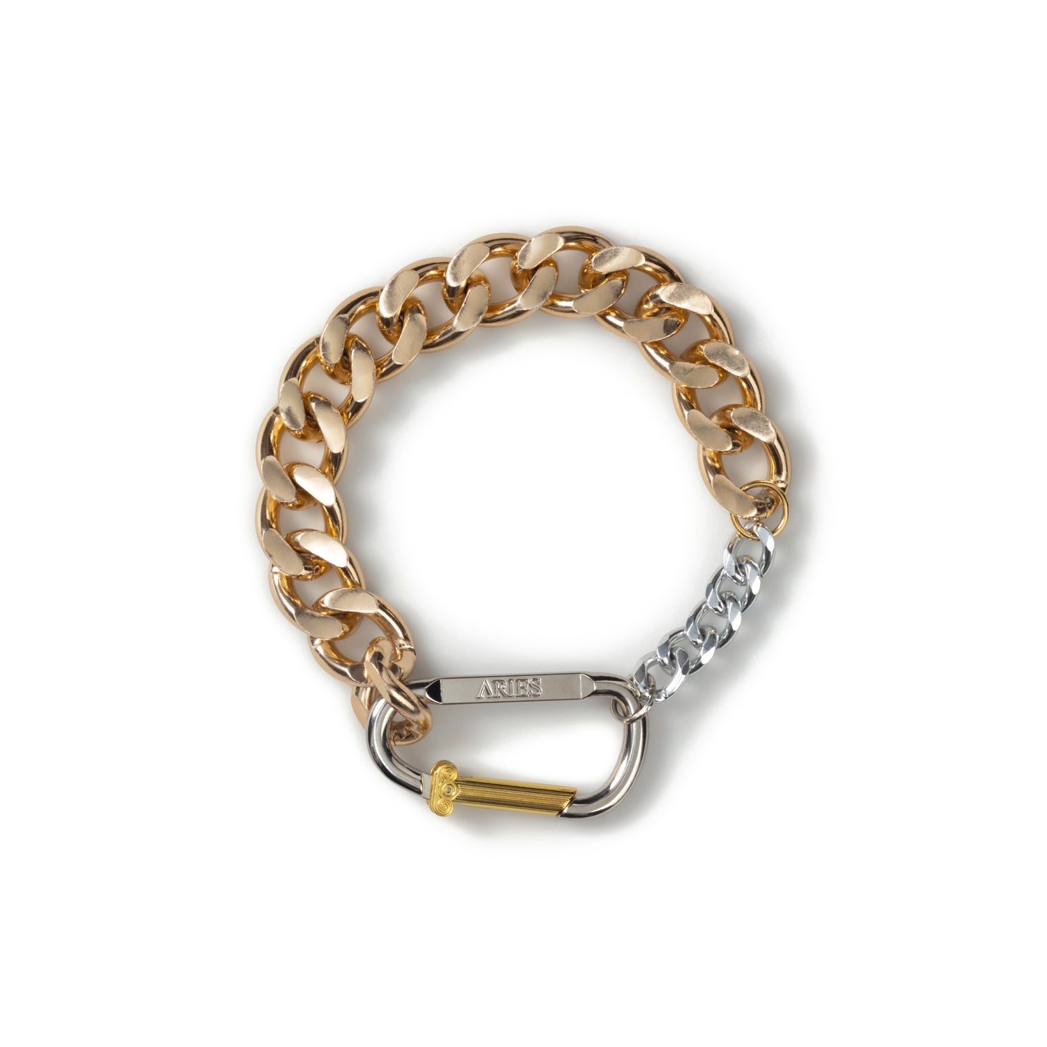 COLUMN CARABINER GOLD CHUNKY NECKLACE
