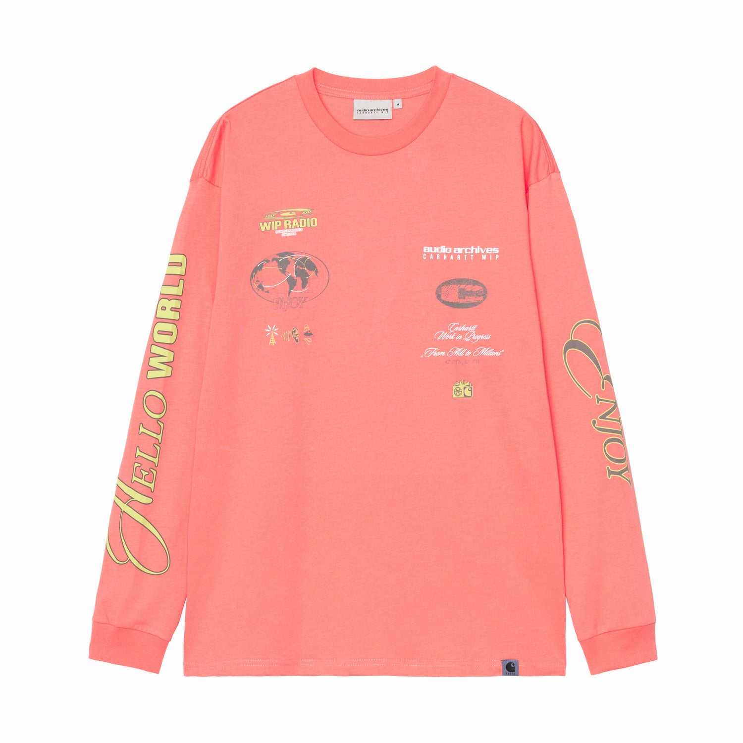 AUDIO ARCHIVES WIP L/S T-SHIRT AUDIO ARCHIVES ORANGE