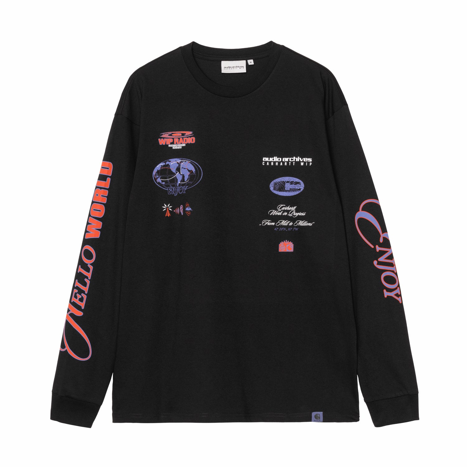 AUDIO ARCHIVES WIP L/S T-SHIRT BLACK
