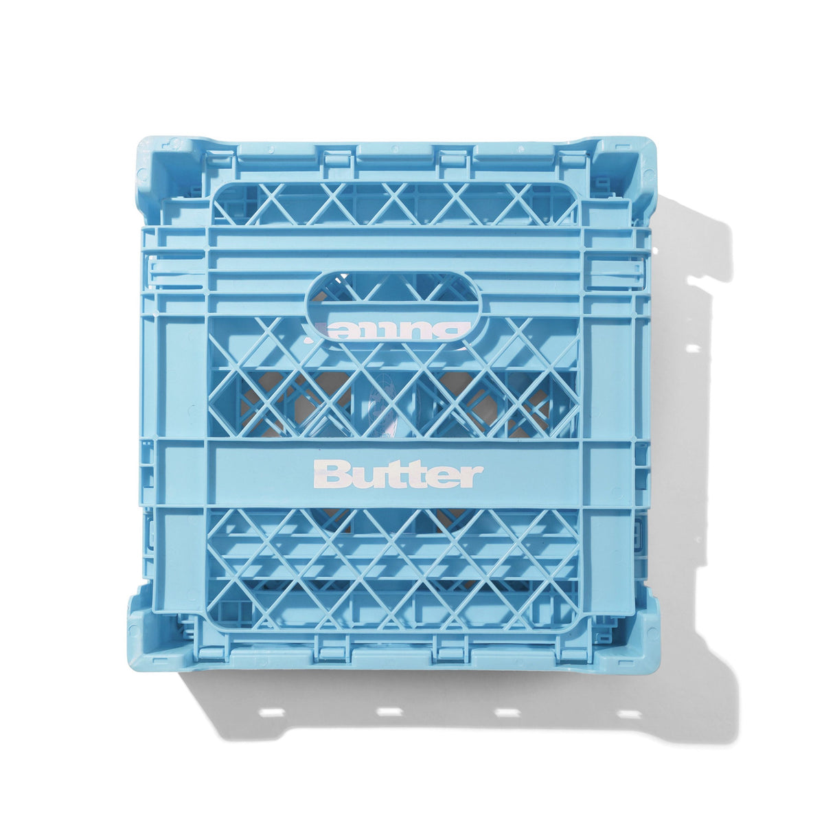 COLLAPSABLE RECORD CRATE SKY BLUE