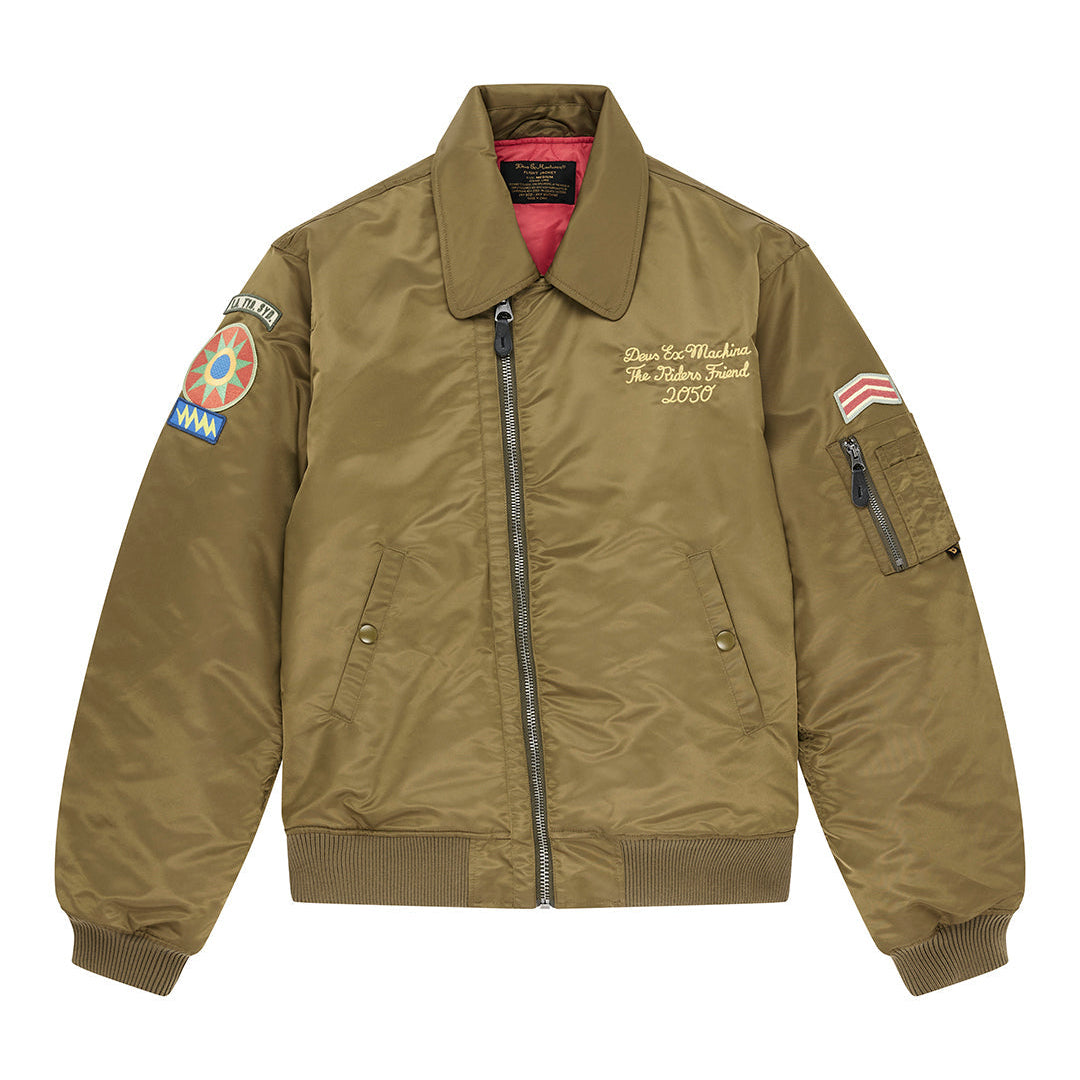 MONTY FLIGHT JACKET OLIVE GREEN