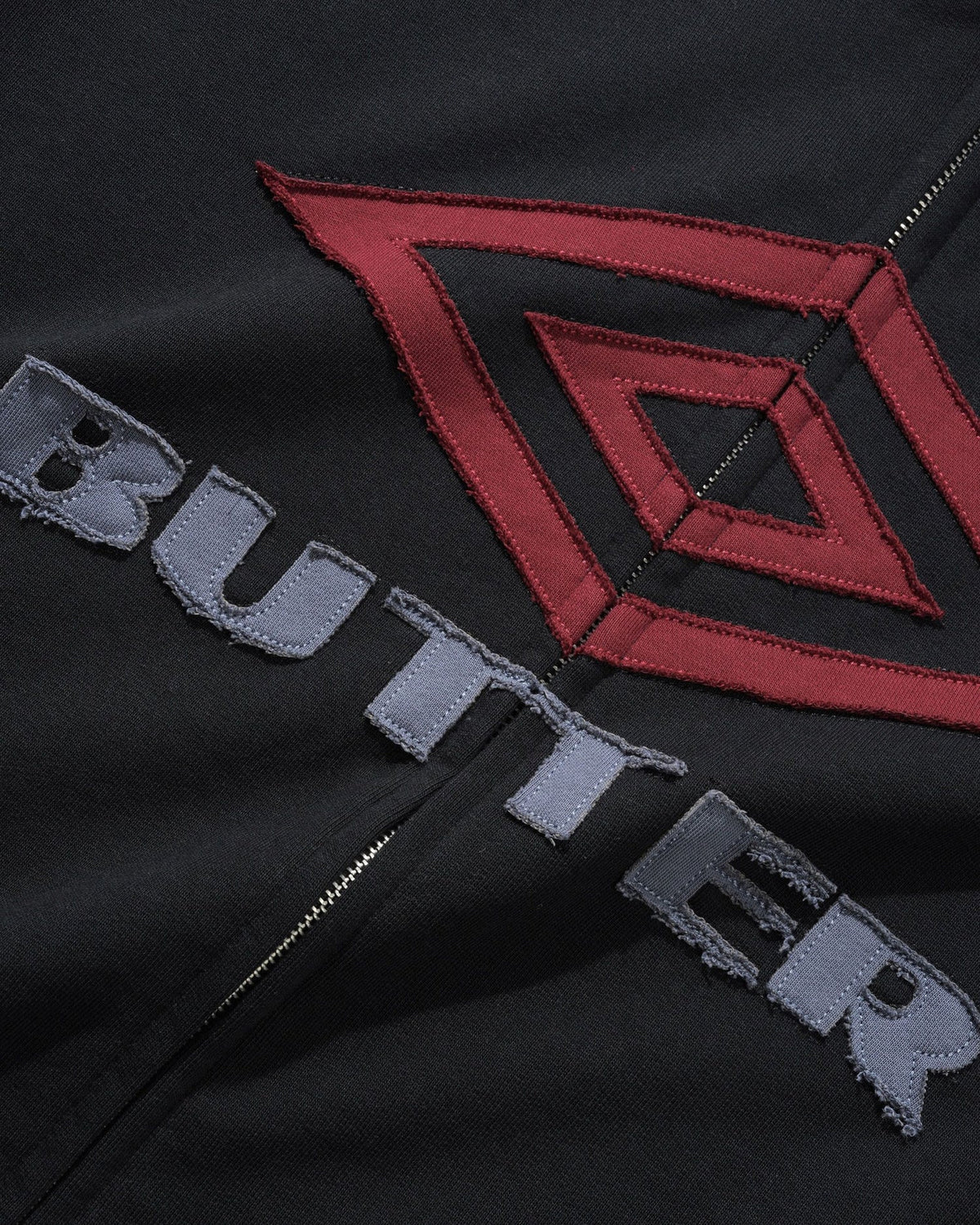 DIAMOND FLEECE ZIP-THRU JACKET BLACK