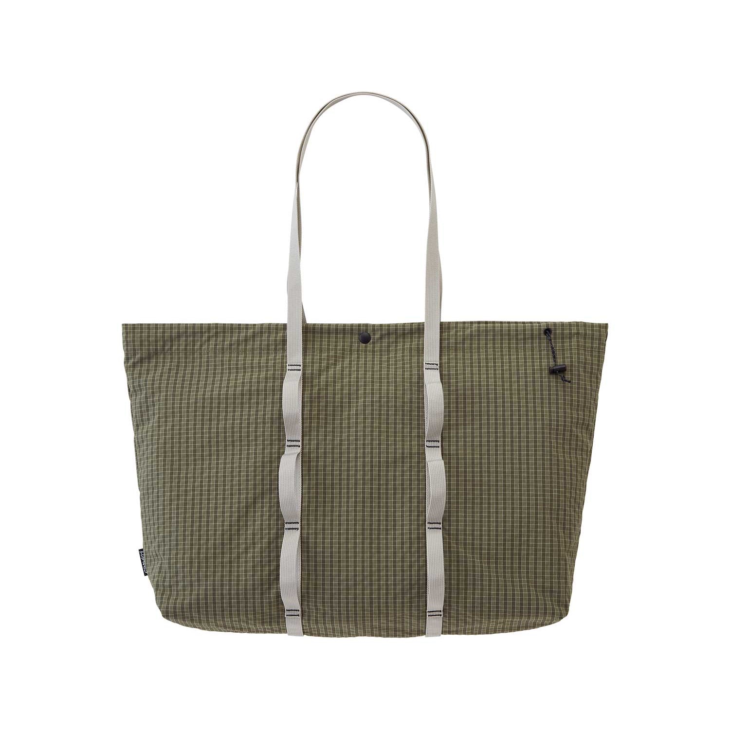 PLAID CLIMBING TOTE OLIVE