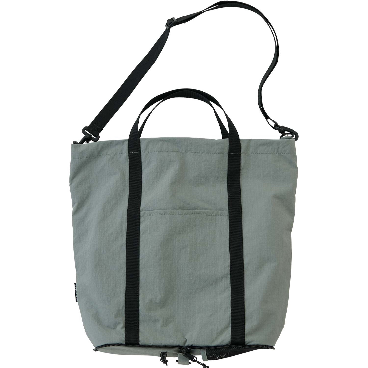 NYLON PACKABLE TOTE GREY