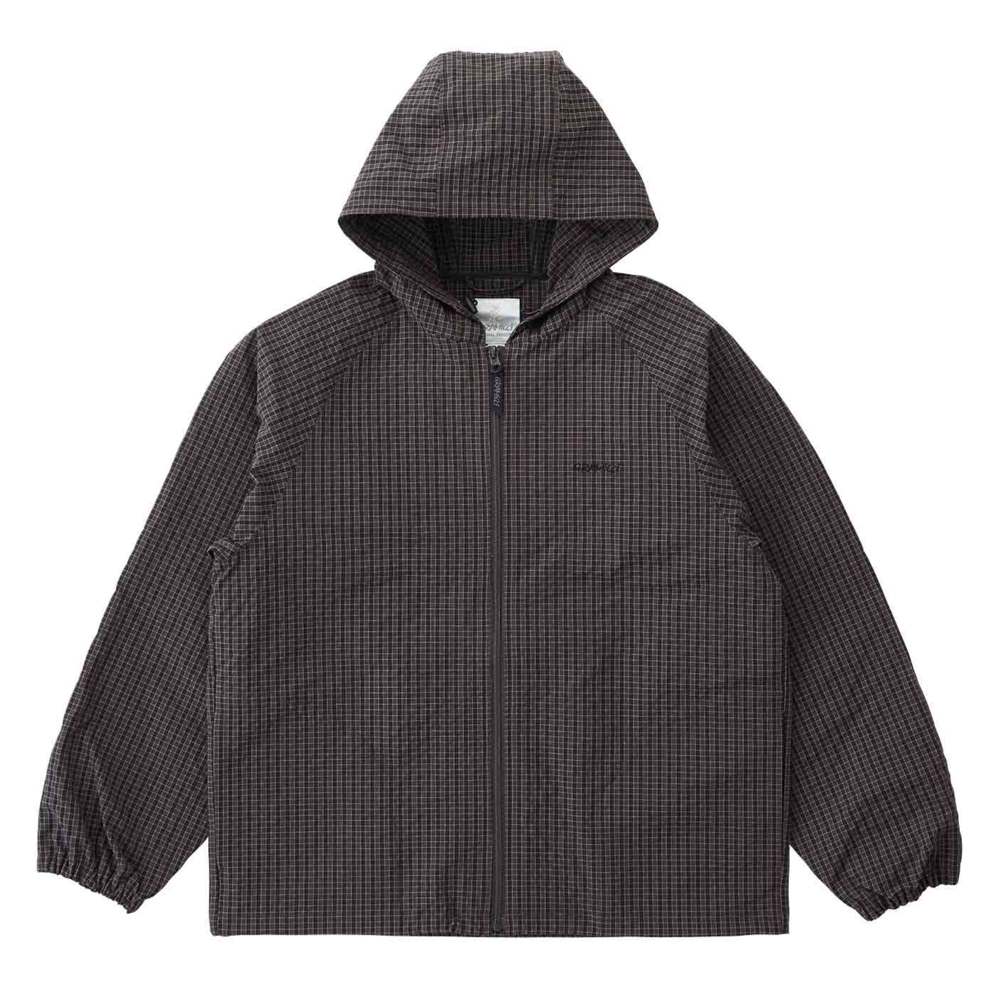 NORTHSIDE PLAID HOODED JACKET DEEP BROWN