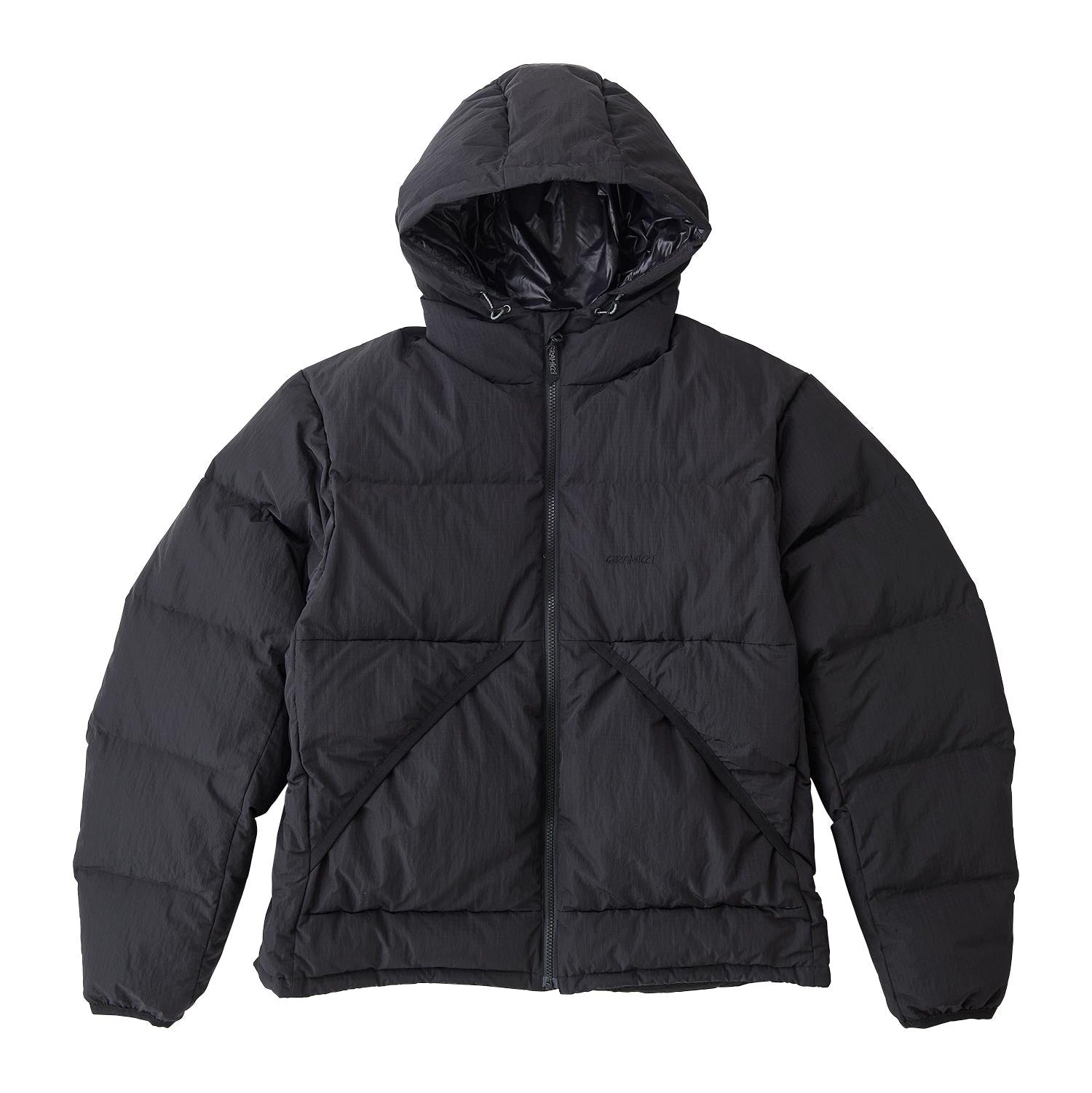 DOWN PUFFER HOODED JACKET BLACK