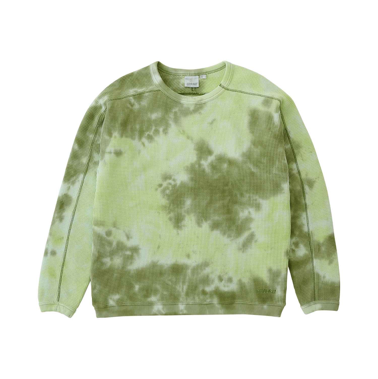 WAFFLE CREW JADE TIE-DYE