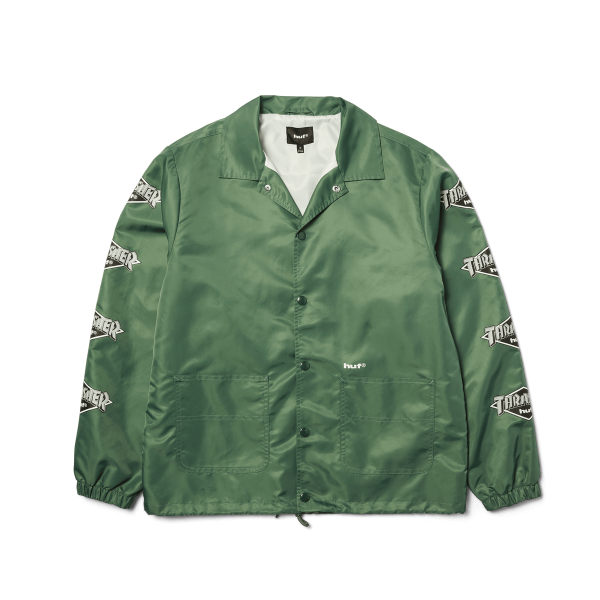 HUF X THRASHER LOGO JACKET FOREST GREEN