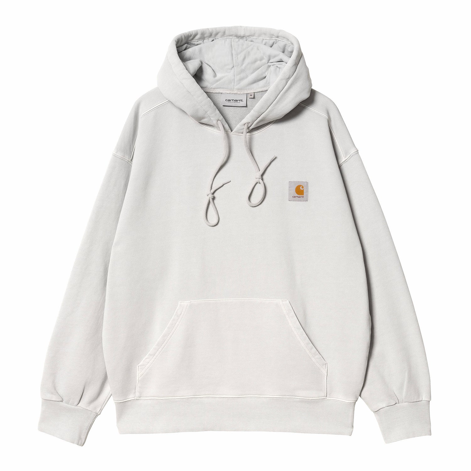 HOODED NELSON SWEAT SONIC SILVER GARMENT DYED