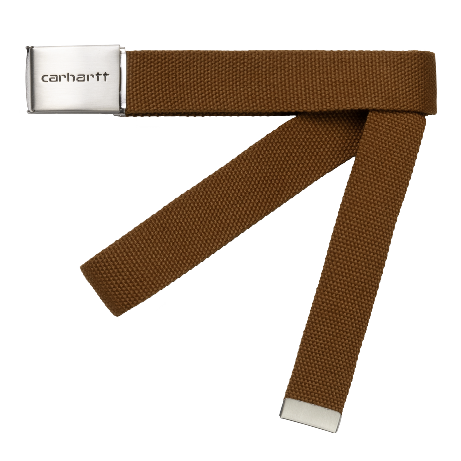 CLIP BELT CHROME HAMILTON BROWN