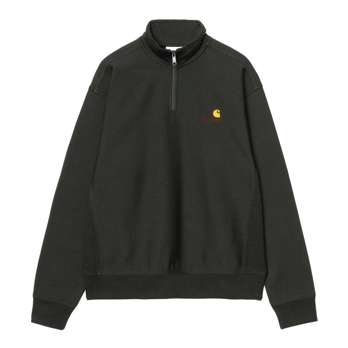HALF ZIP AMERICAN SCRIPT SWEAT RAVEN