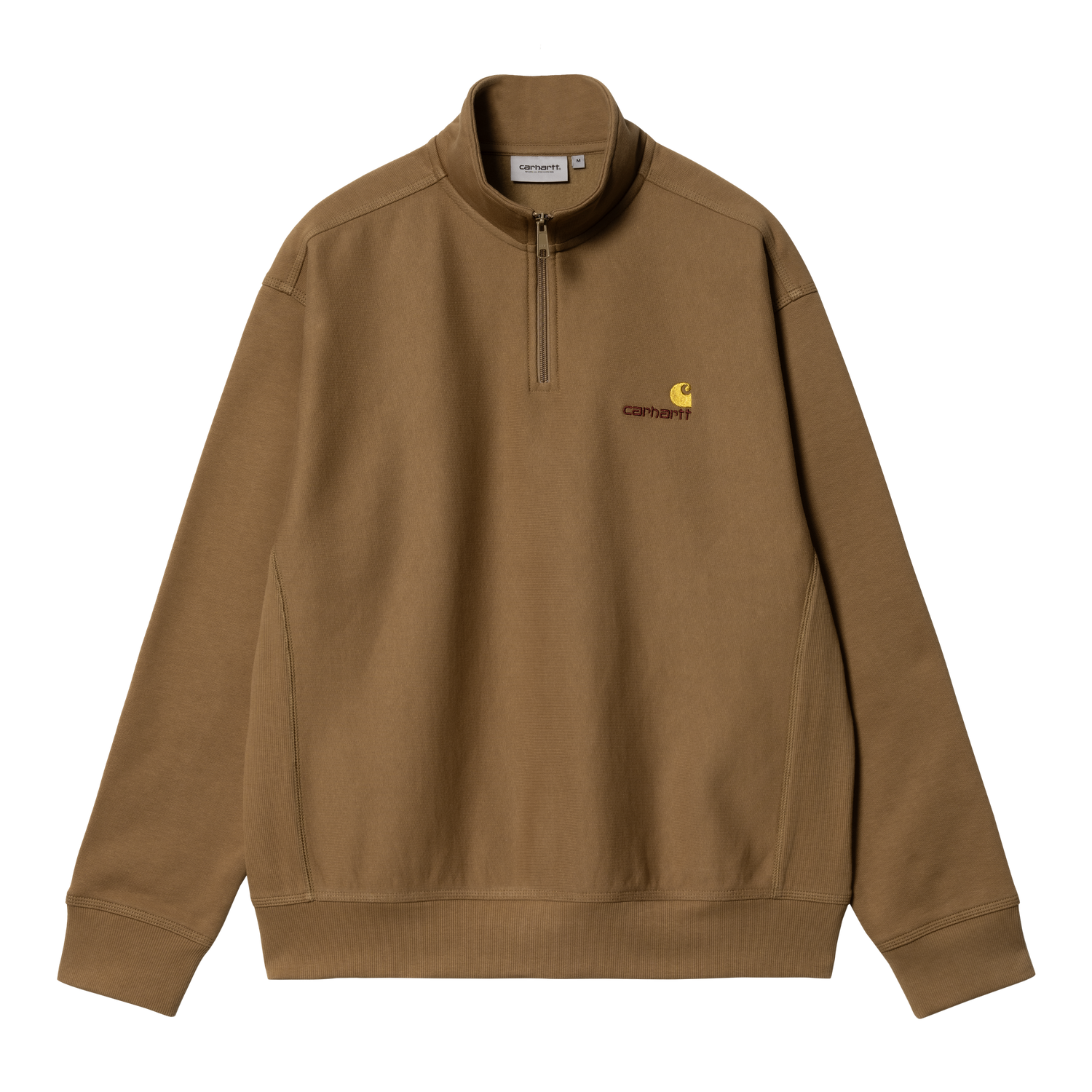 HALF ZIP AMERICAN SCRIPT SWEAT HAMILTON BROWN