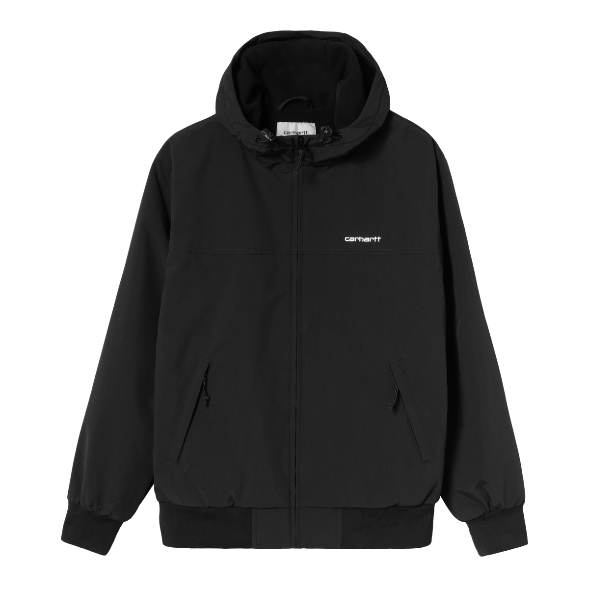 HOODED SAIL JACKET BLACK / WHITE