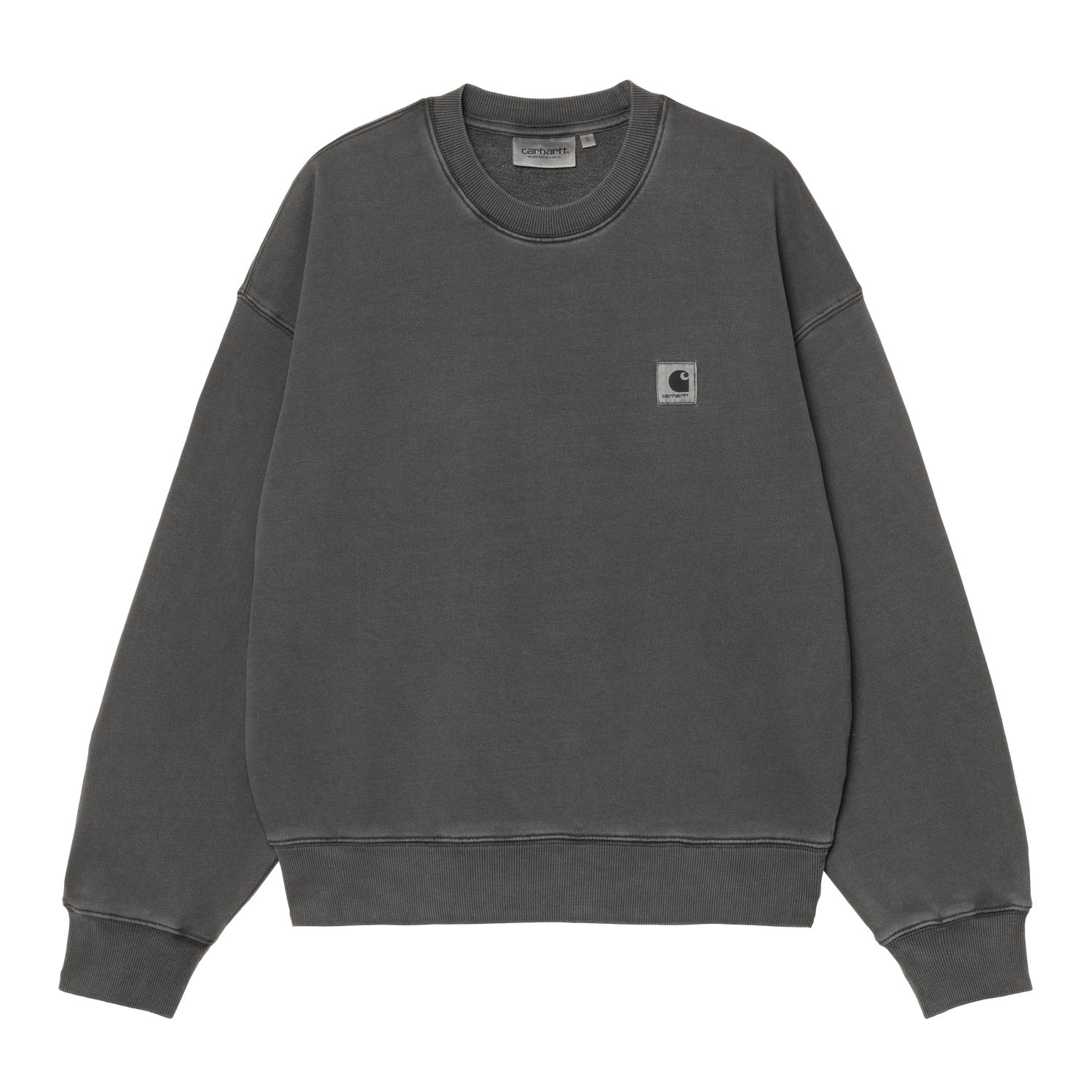 W' NELSON SWEAT BLACK GARMENT DYED