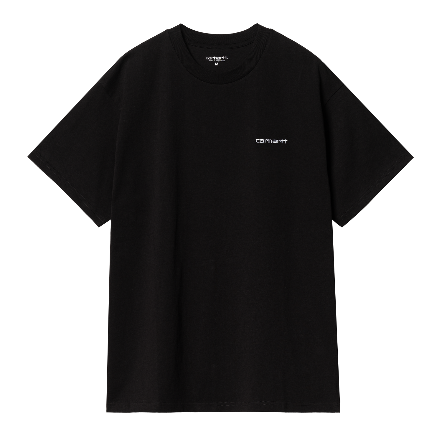 S/S SCRIPT EMBROIDERY T-SHIRT BLACK / WHITE