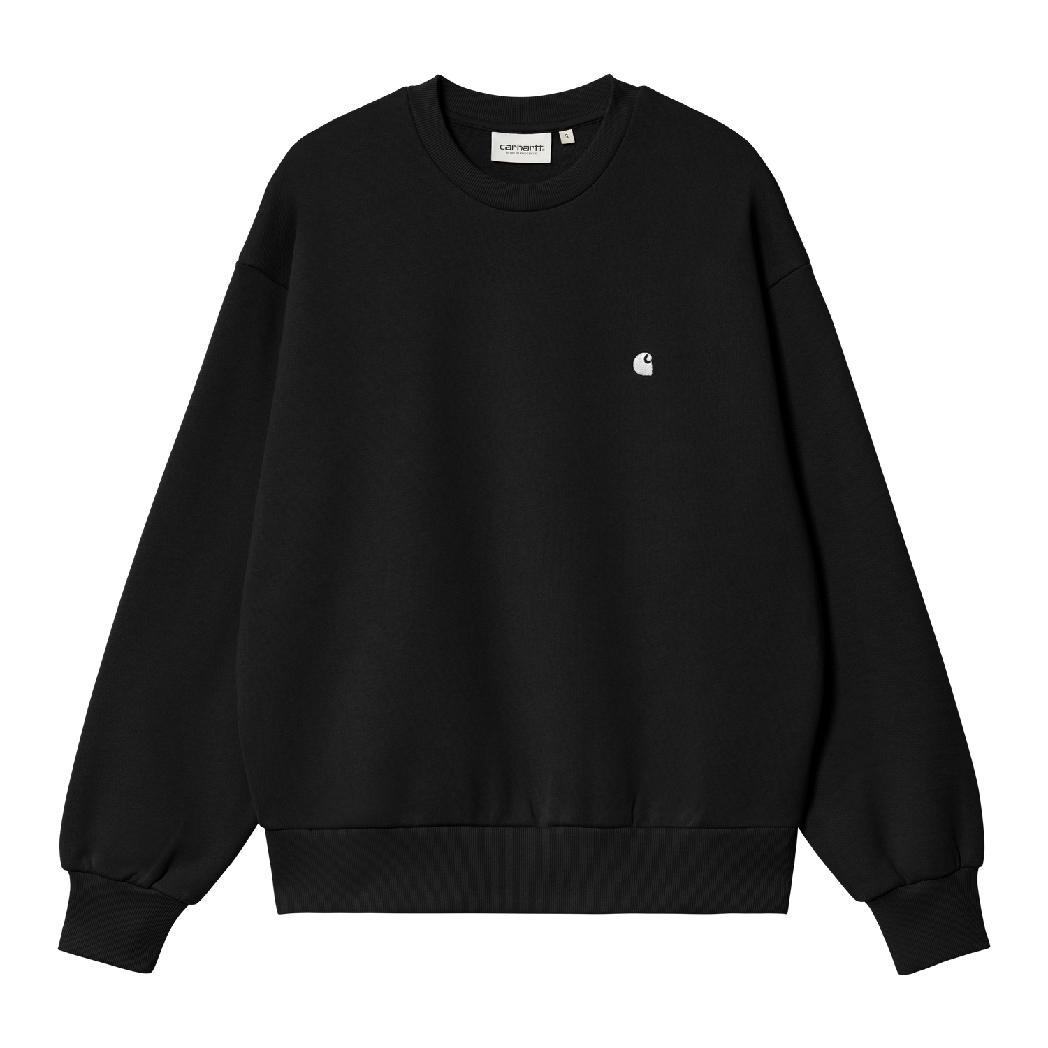 W' CASEY SWEATSHIRT BLACK / SILVER