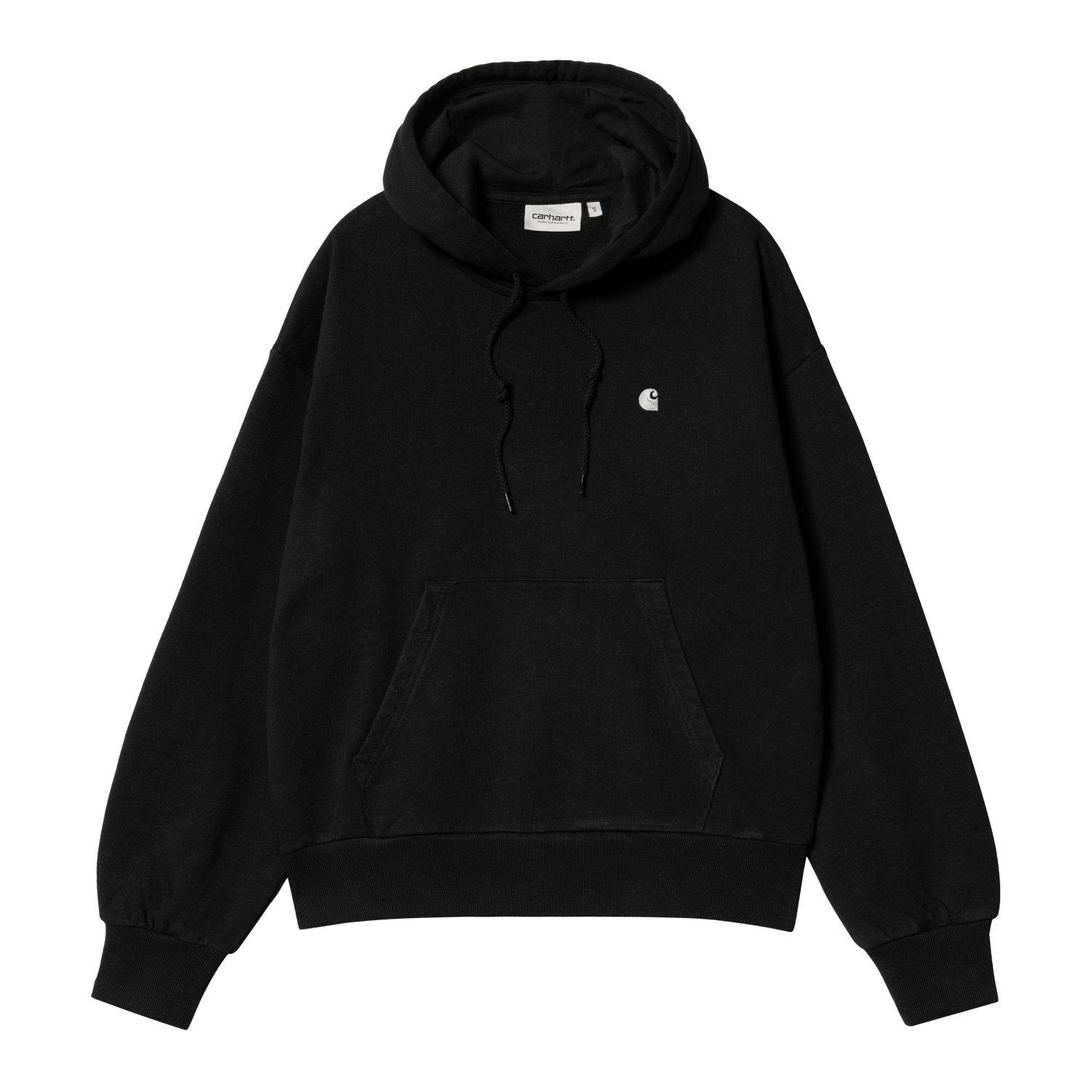 W' HOODED CASEY SWEATSHIRT BLACK / SILVER