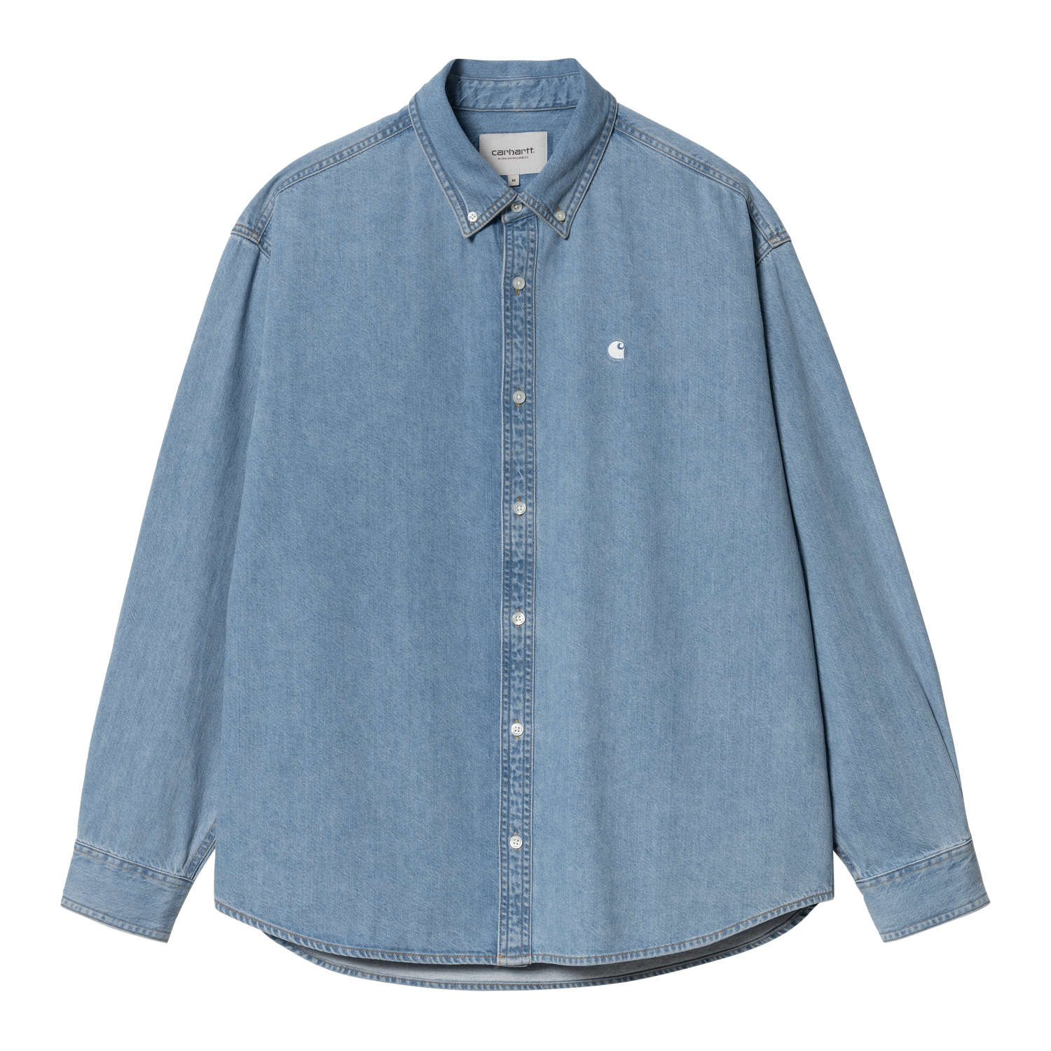L/S LUCAS SHIRT BLUE BLEACHED