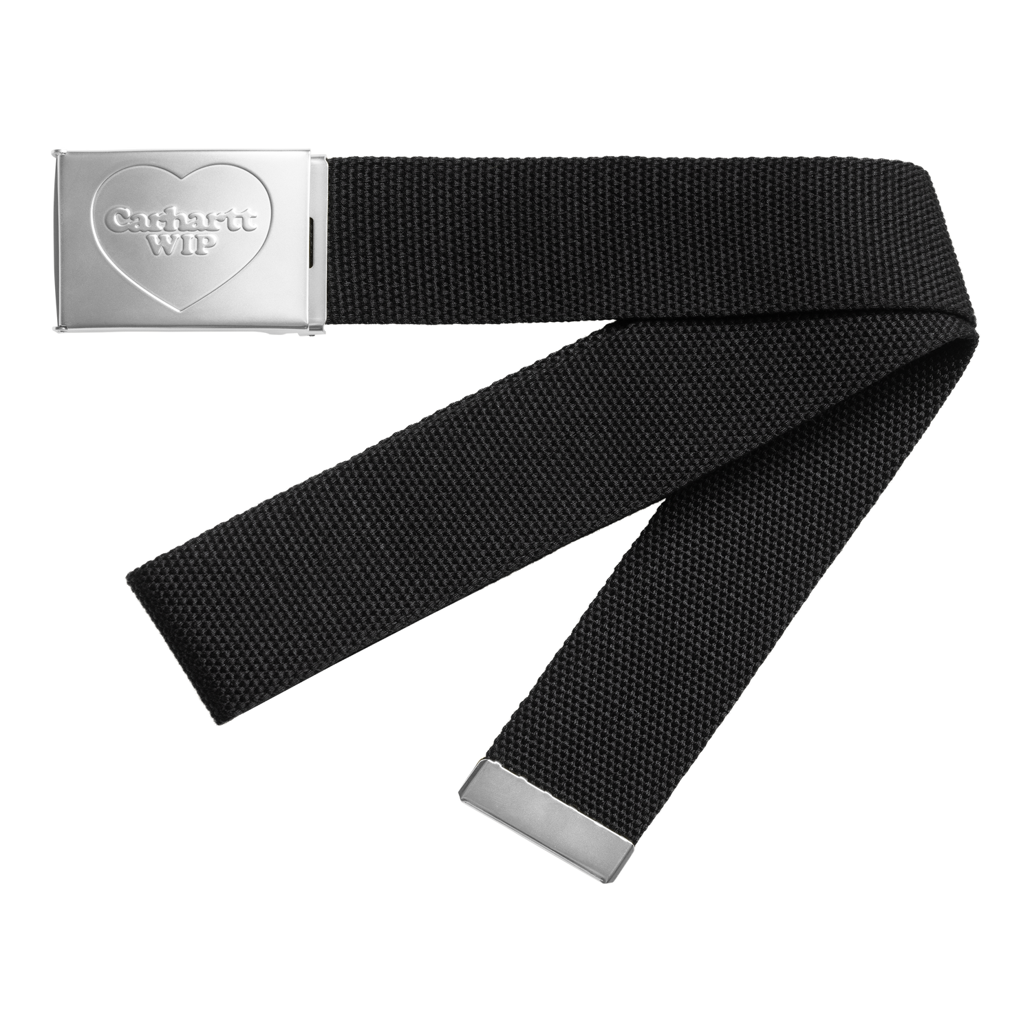 HEART CLIP BELT BLACK / SILVER