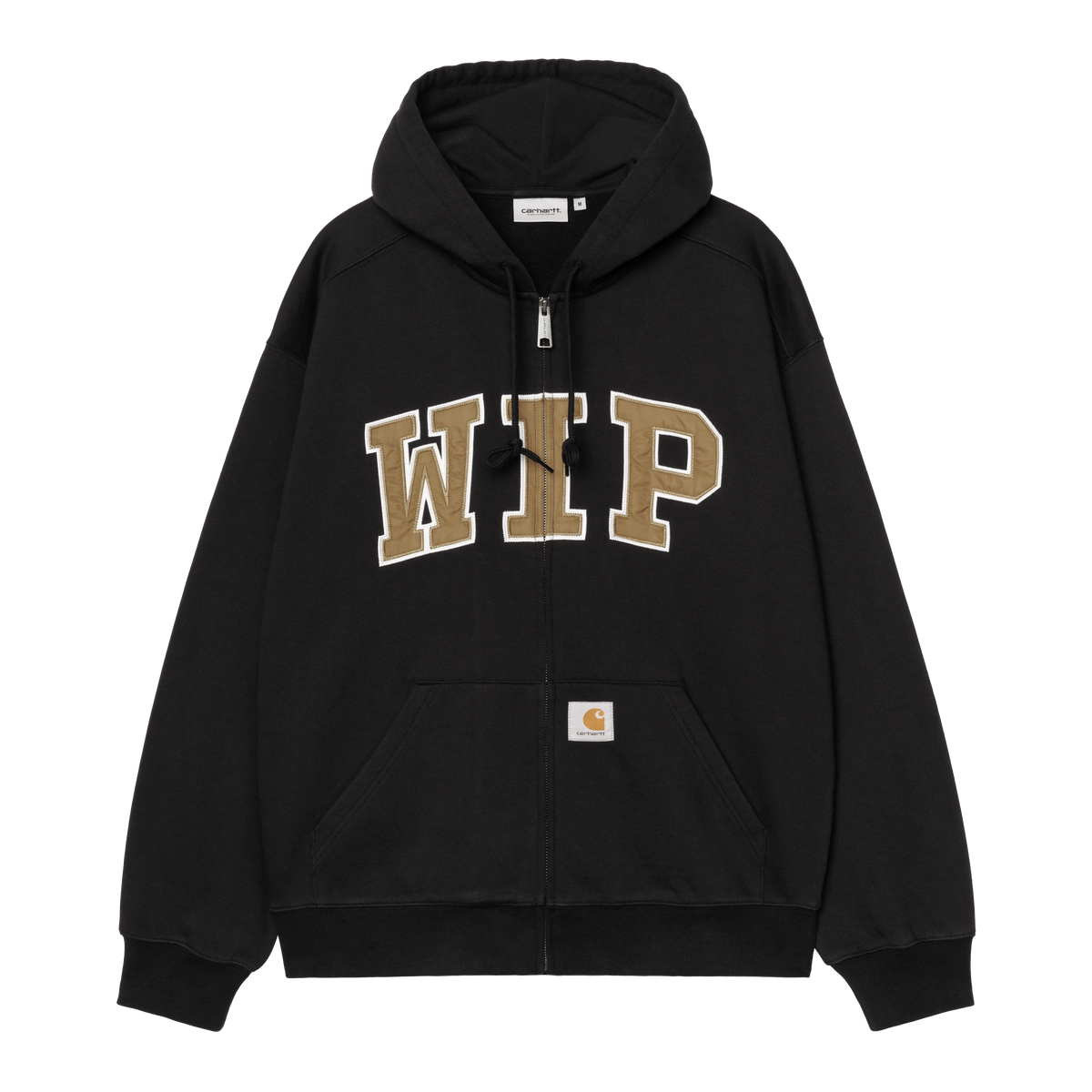 HOODED WIP SWEAT JACKET BLACK STONE WASHED