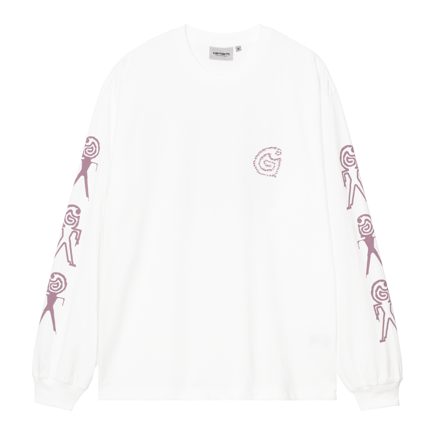 L/S TERRESTRIAL T-SHIRT WHITE / PINK FOG PIGMENT GARMENT DYED