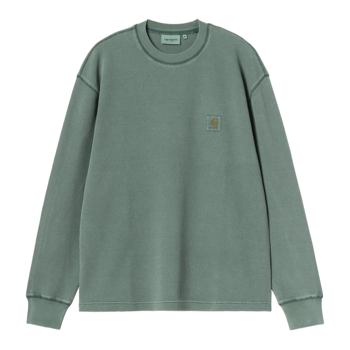 L/S VISTA WAFFLE T-SHIRT DARK SCARAB GARMENT DYED
