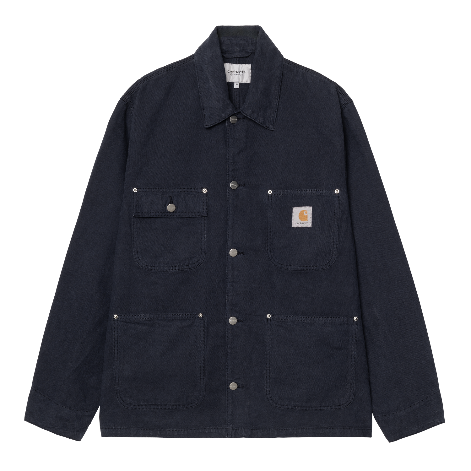 WALTER CHORE COAT DARK NAVY GARMENT DYED