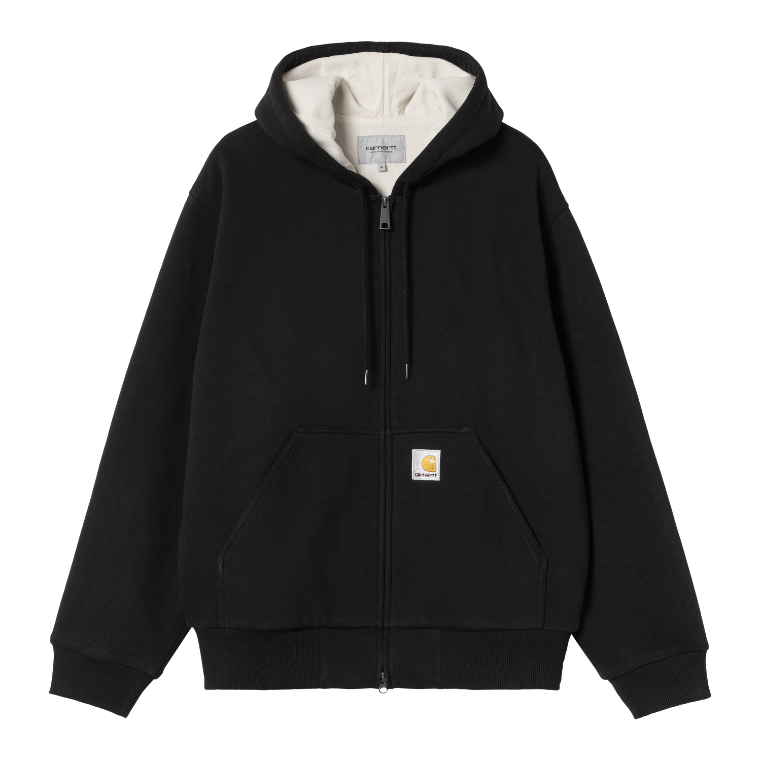 ACTIVE SWEAT JACKET BLACK STONE WASHED