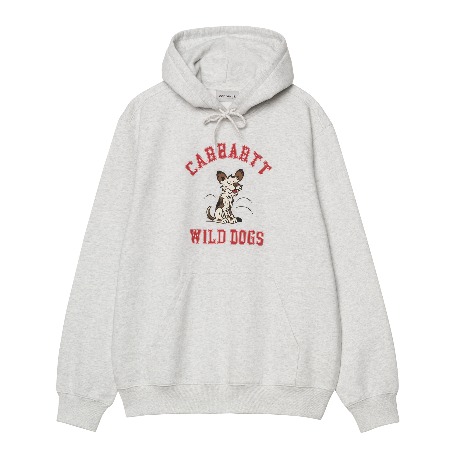 HOODED WILD DOG SWEAT ASH HEATHER