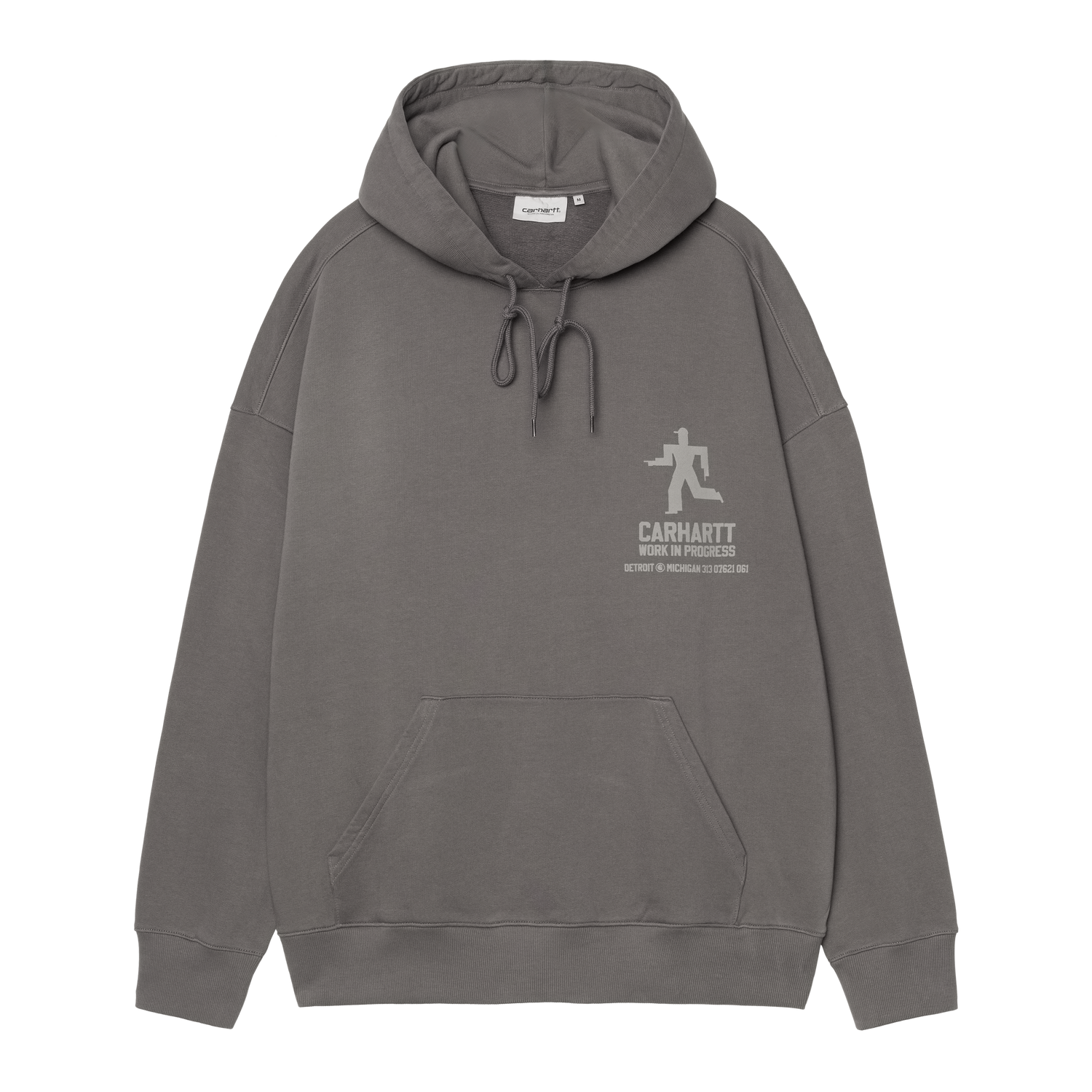 HOODED DISTANCE SWEAT GRAPHITE STONE DYED