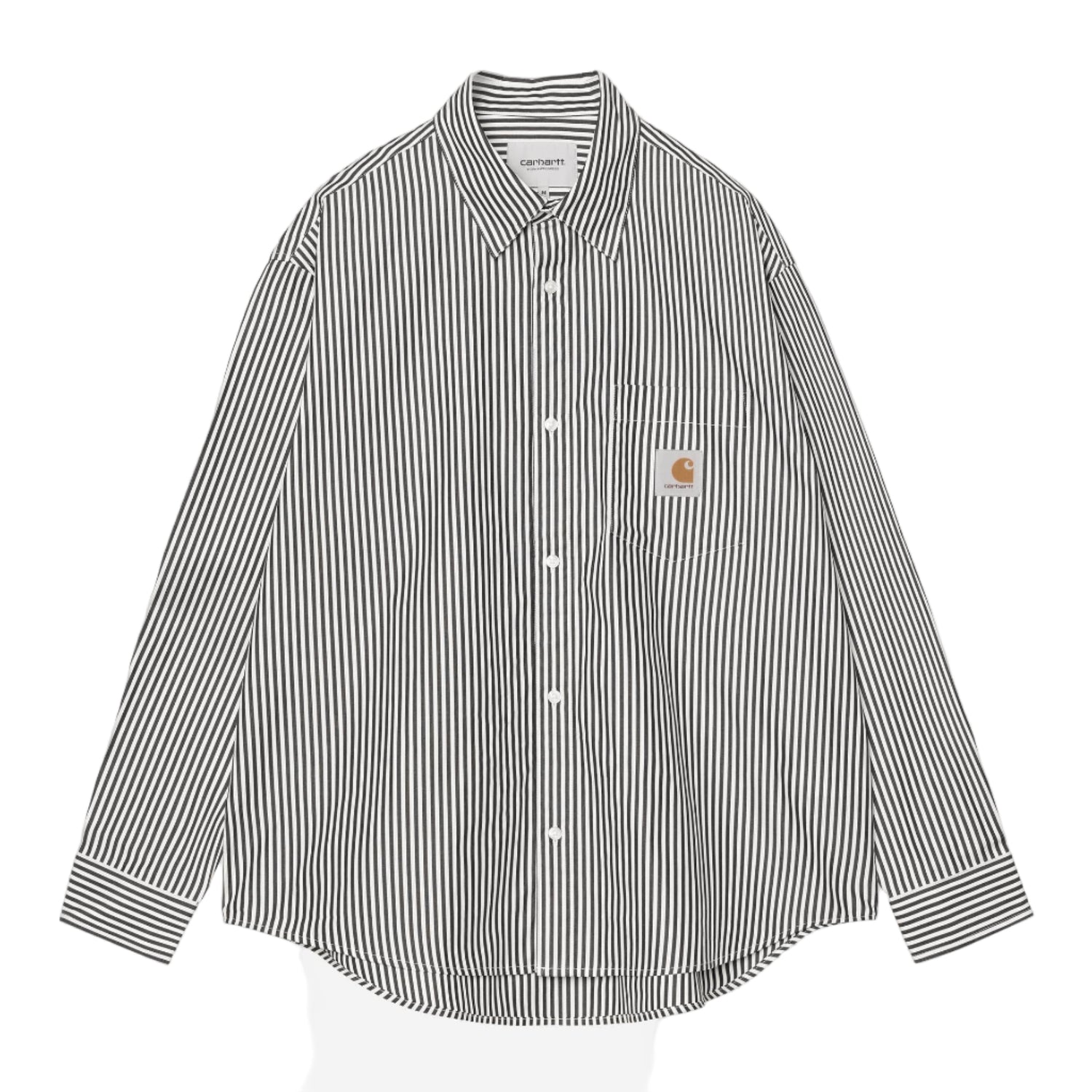 L/S DALDRY SHIRT DALDRY STRIPE, BLACK / WAX