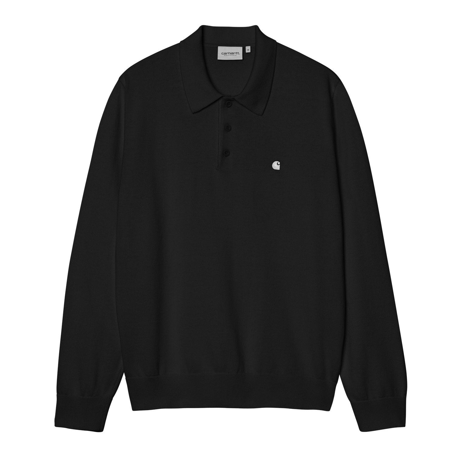 L/S MADISON POLO BLACK / WHITE