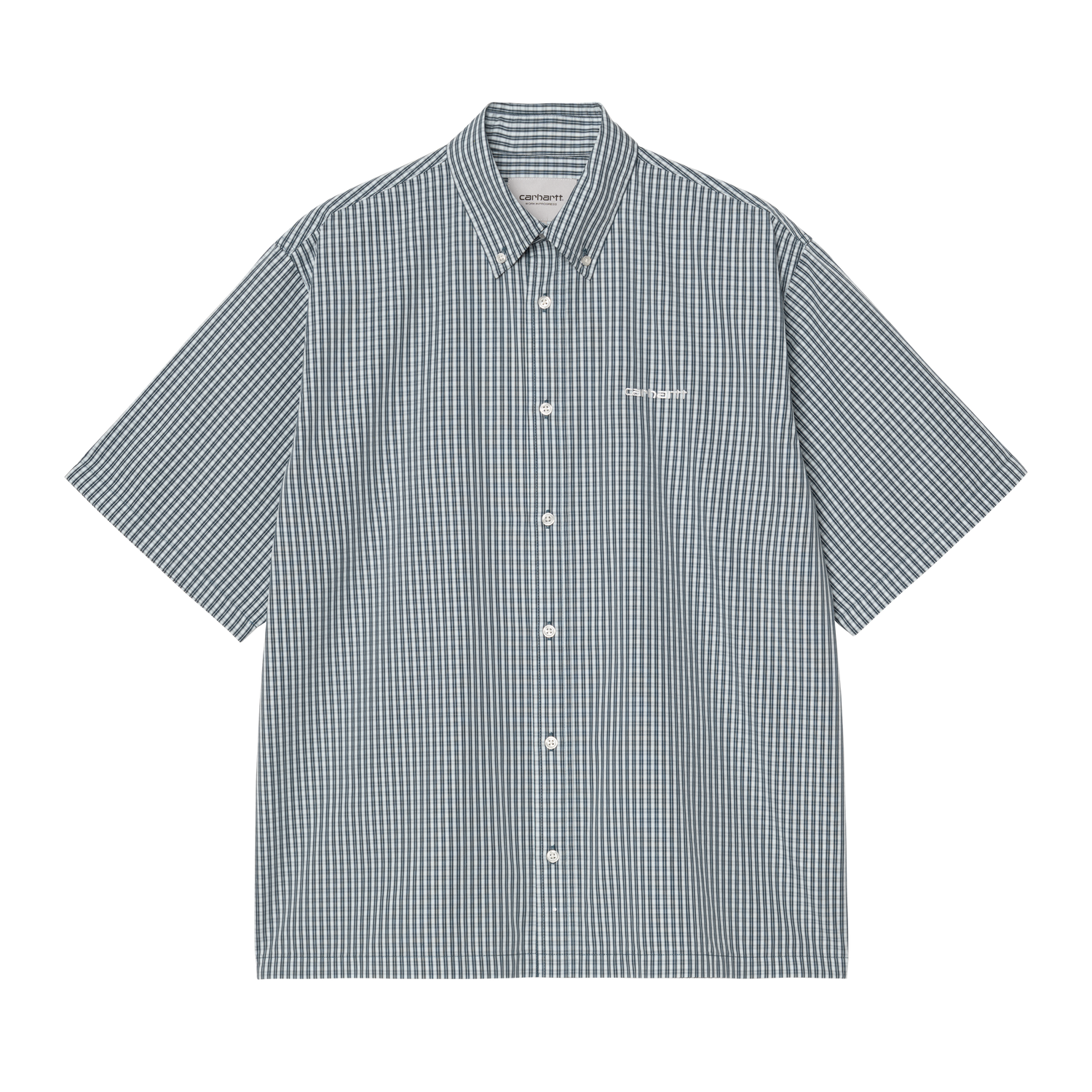 S/S GROFF SHIRT GROFF CHECK, BLUE RIVER