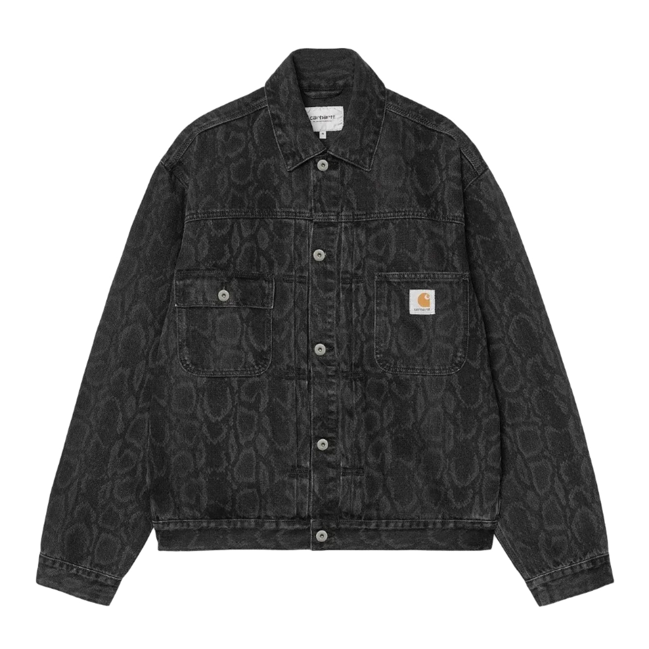 BELMAR JACKET SNAKE CAMO, BLACK HEAVY STONE WASH